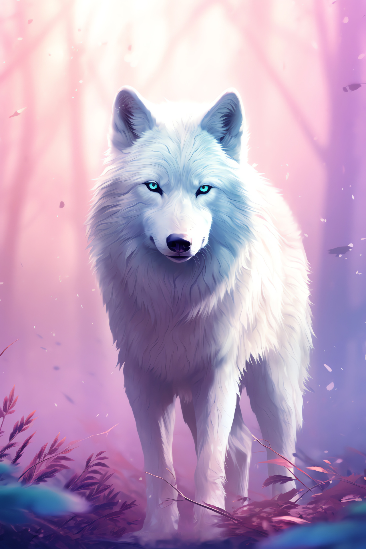 White Wolf, Carnivore, Canis lupus, Unique eye pigmentation, Frosted fur, HD Phone Wallpaper