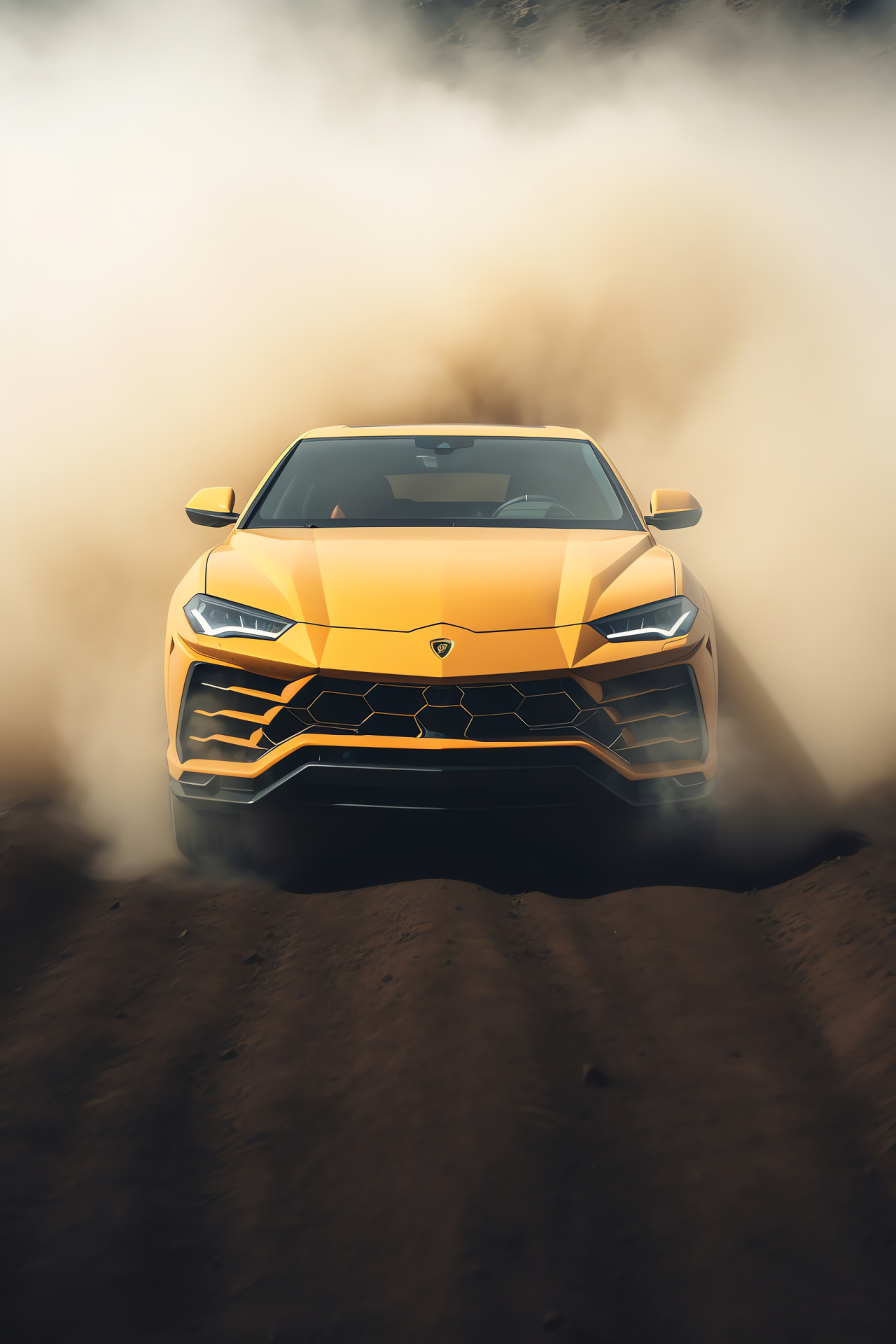 Lamborghini Urus, High-performance SUV, Belgian track presence, Athletic vehicle stance, Bold SUV grille, HD Phone Wallpaper