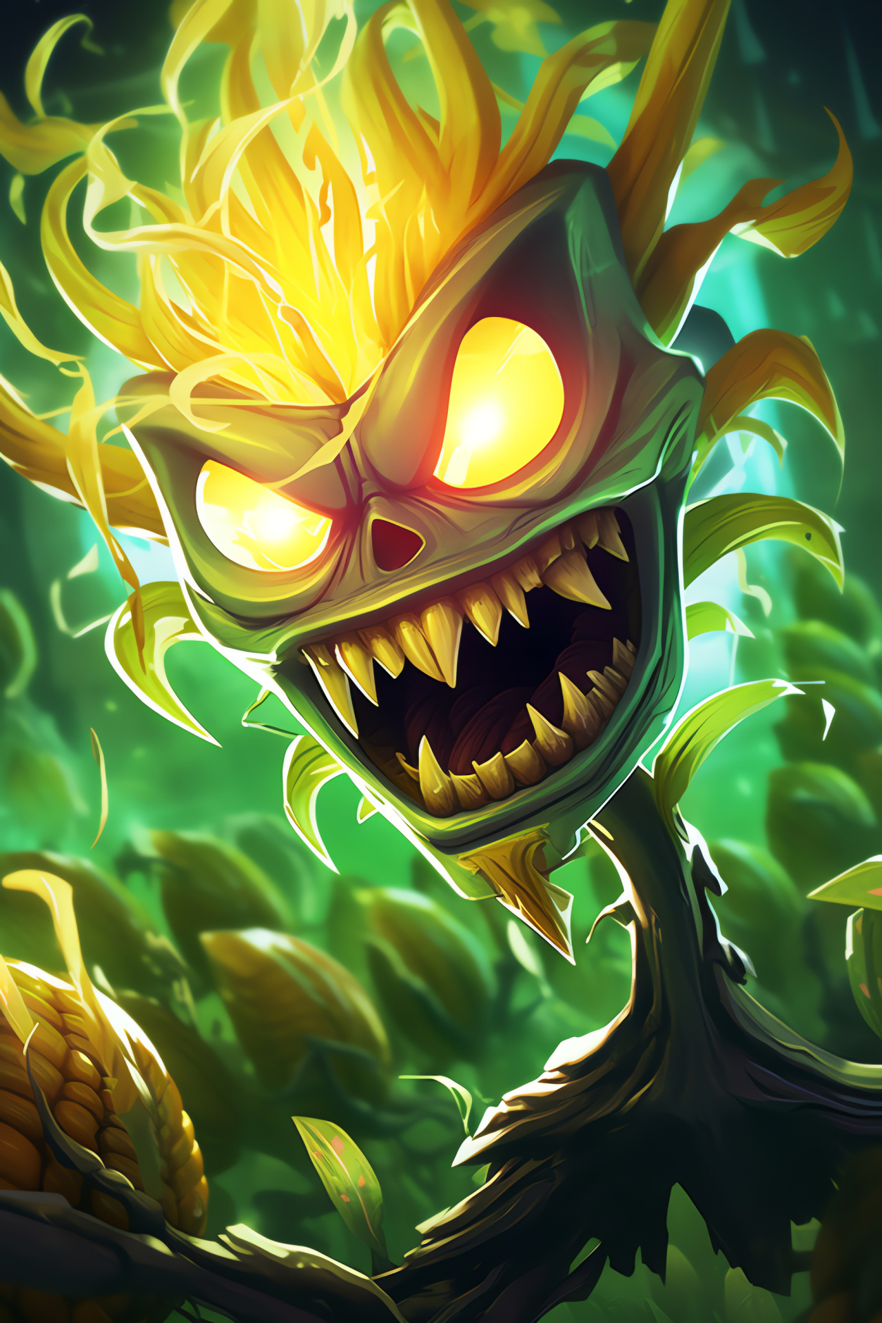 Kernel Corn game art, Confident Pvz Warrior, Signature Cob Busters, Captivating character poster, Garden Warfare franchise, HD Phone Wallpaper