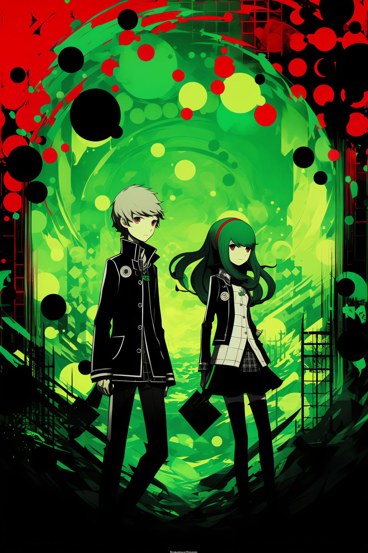 Persona Q, JRPG heroes, Mitsuru Kirijo, Akihiko Sanada, protagonist character, HD Phone Wallpaper