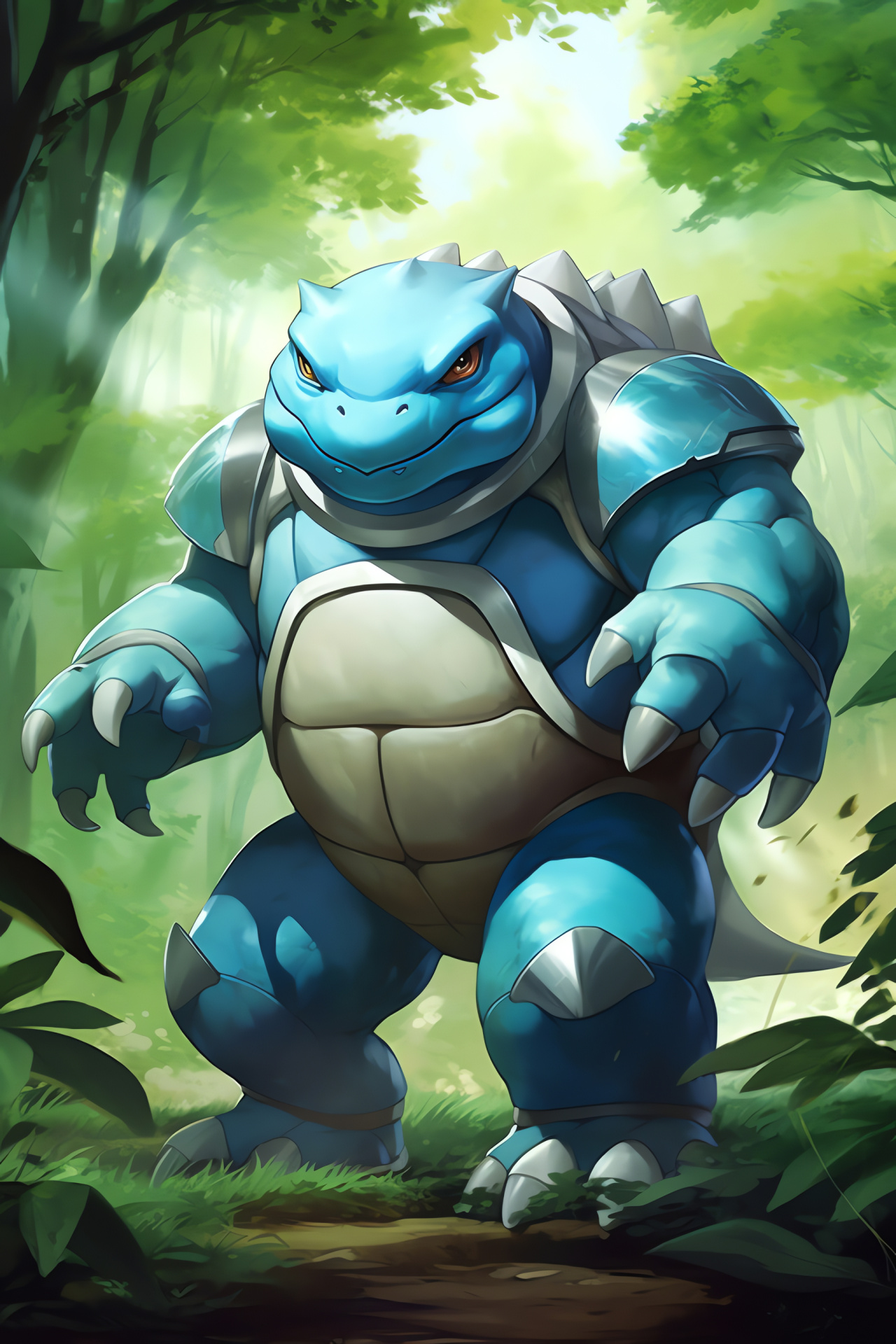 Blastoise, Squirtle's final form, Water abilities, Evolutionary line, Forest habitat, HD Phone Image