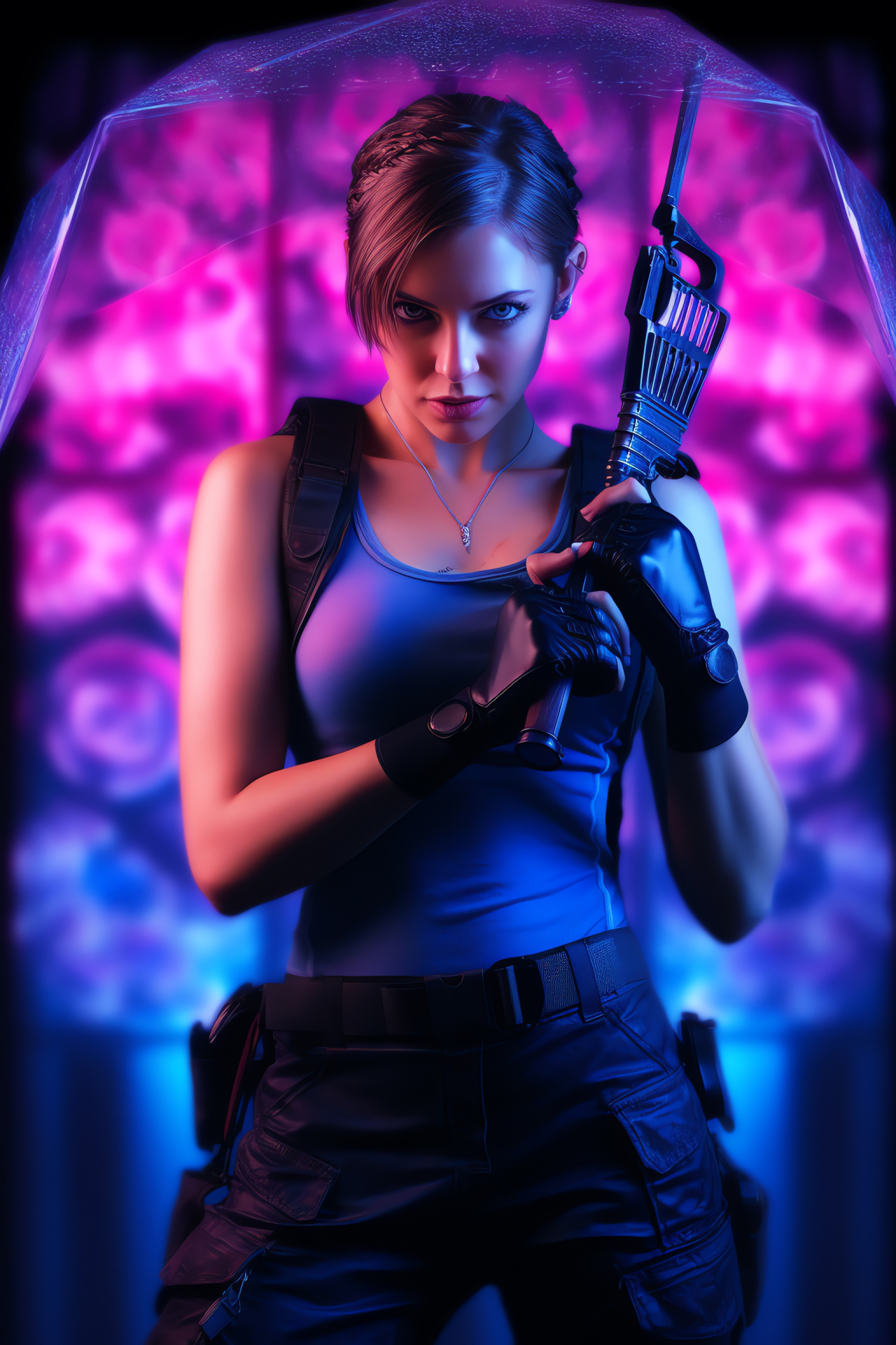 Jill Valentine, Resident Evil hero, armed bravery, game character, iconic hairstyle, HD Phone Wallpaper