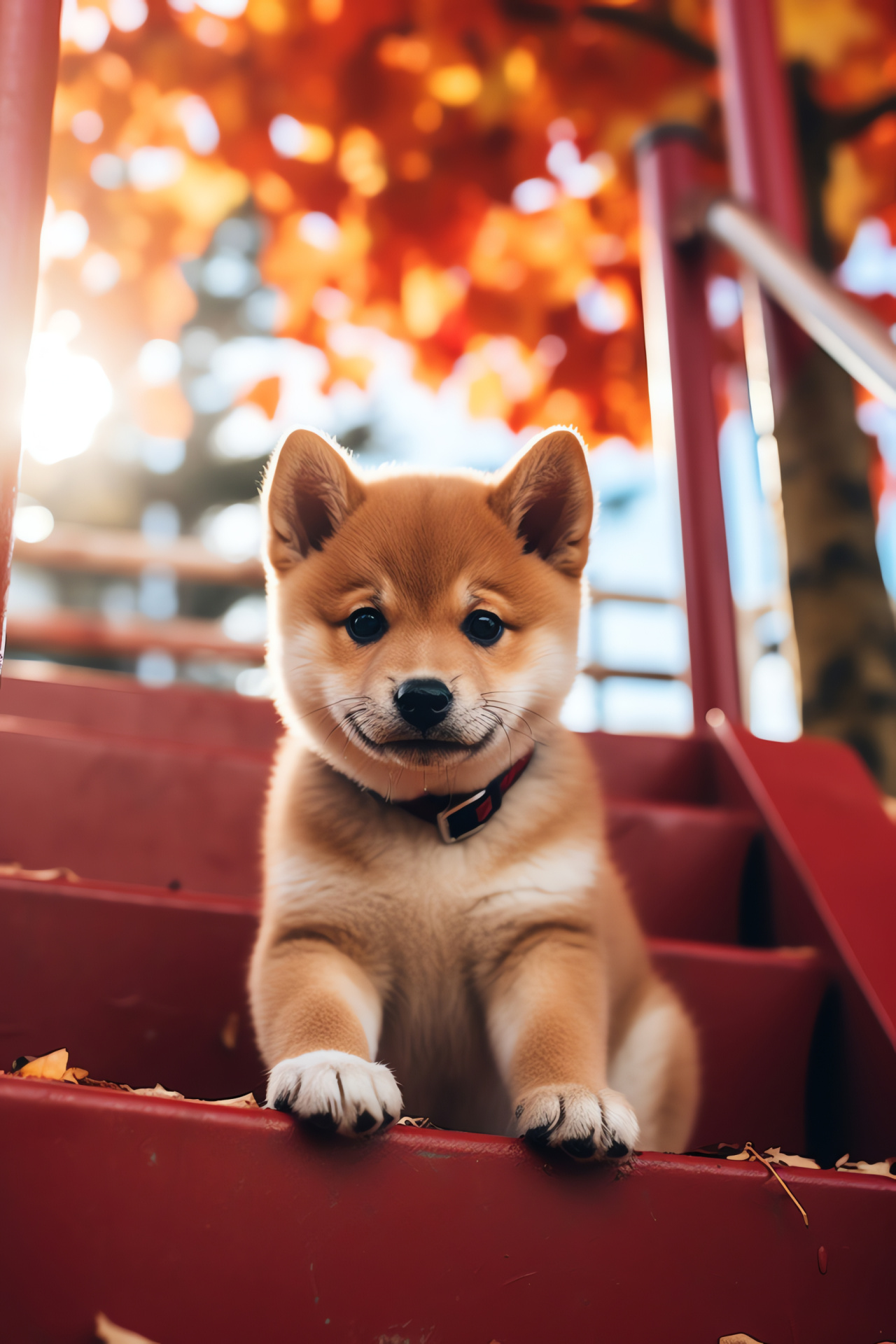 Shiba Inu pup, Japanese breed, Curled tail, Self-confident dog, Keen watcher, HD Phone Wallpaper