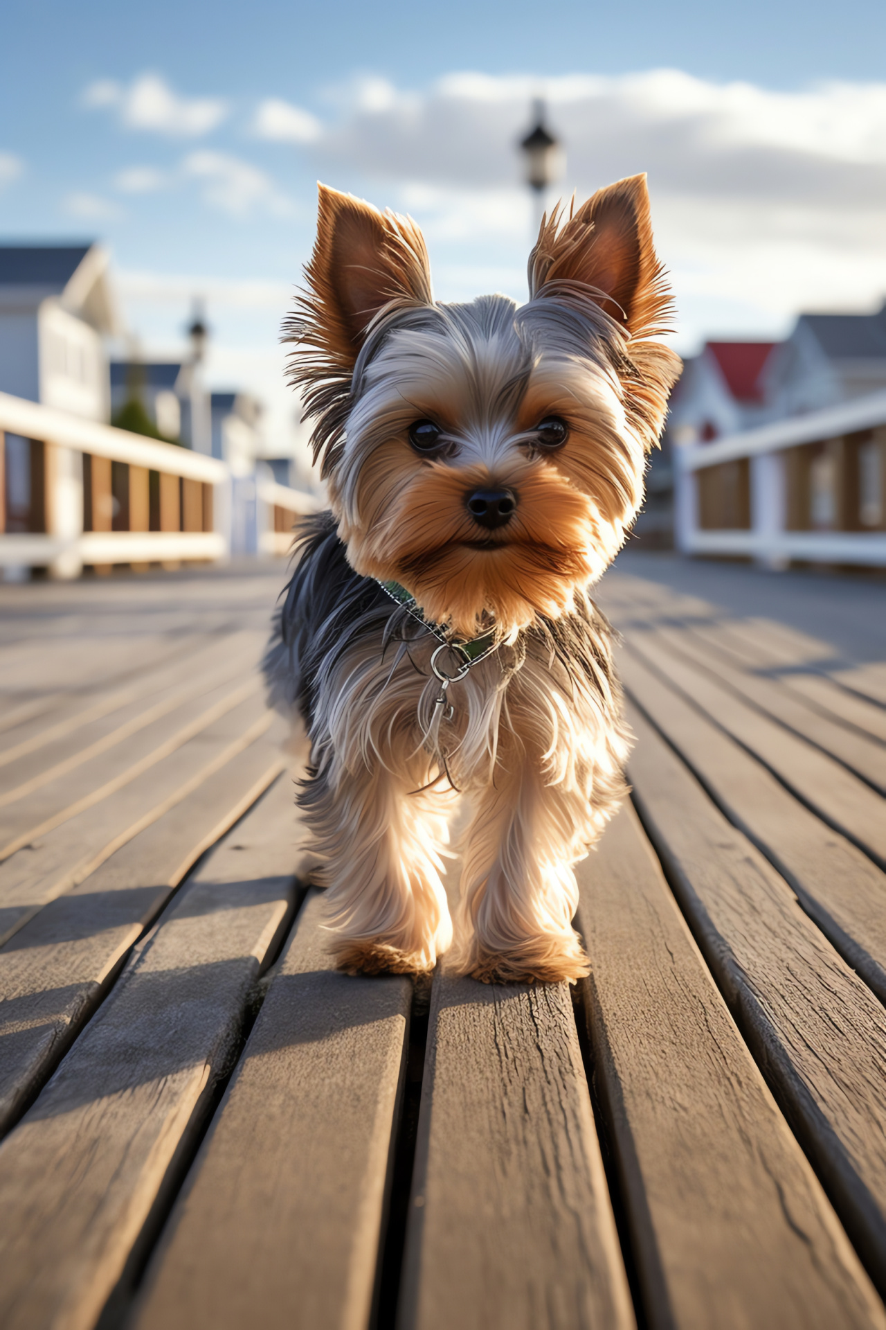 Yorkshire Terrier elegance, Grizzled coat pattern, Small breed dog, Household pet, Fluffy companion, HD Phone Wallpaper