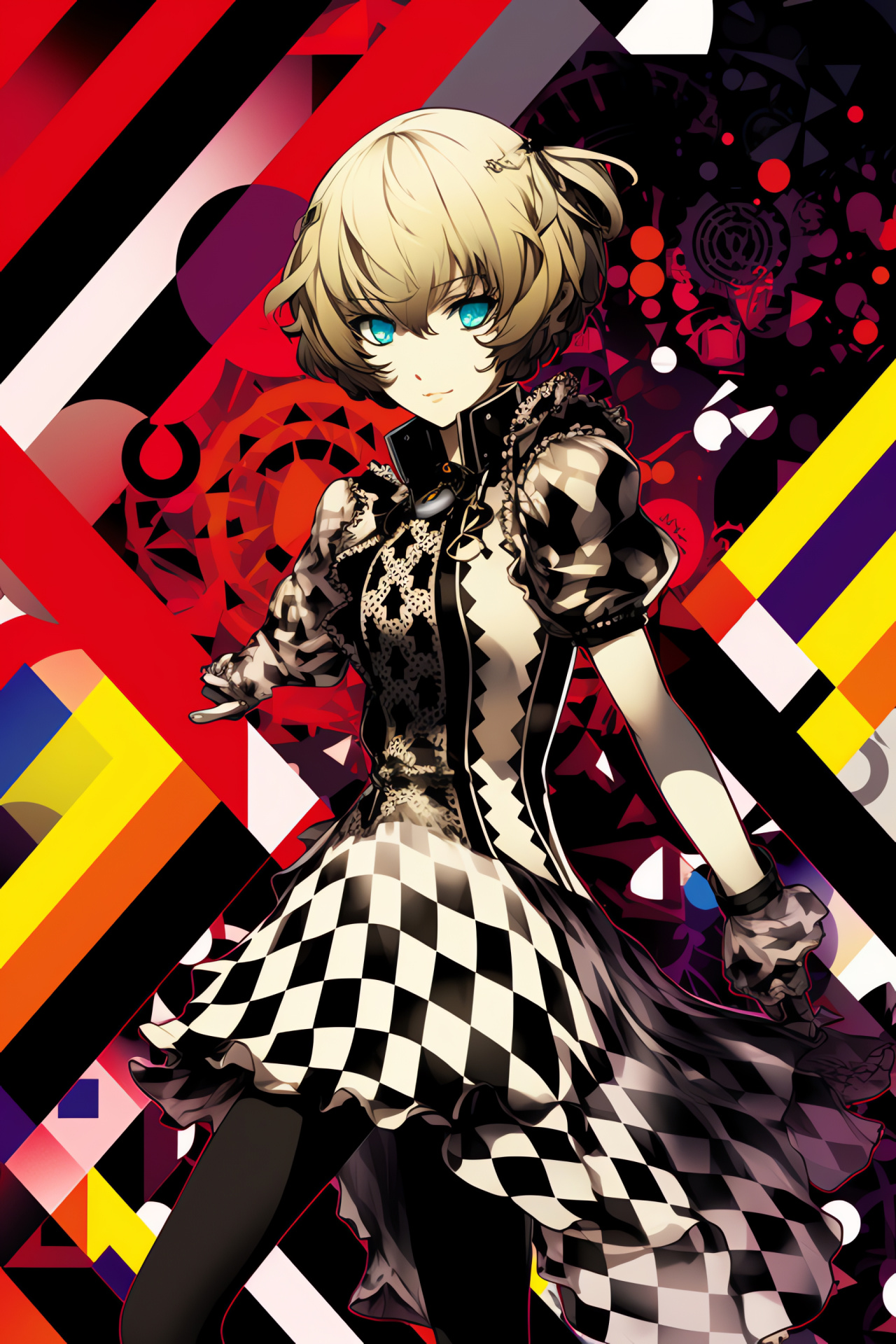 Yukari Takeba representation, Persona 3 game piece, Gentle character demeanor, Artemis battling persona, Visual appeal, HD Phone Wallpaper