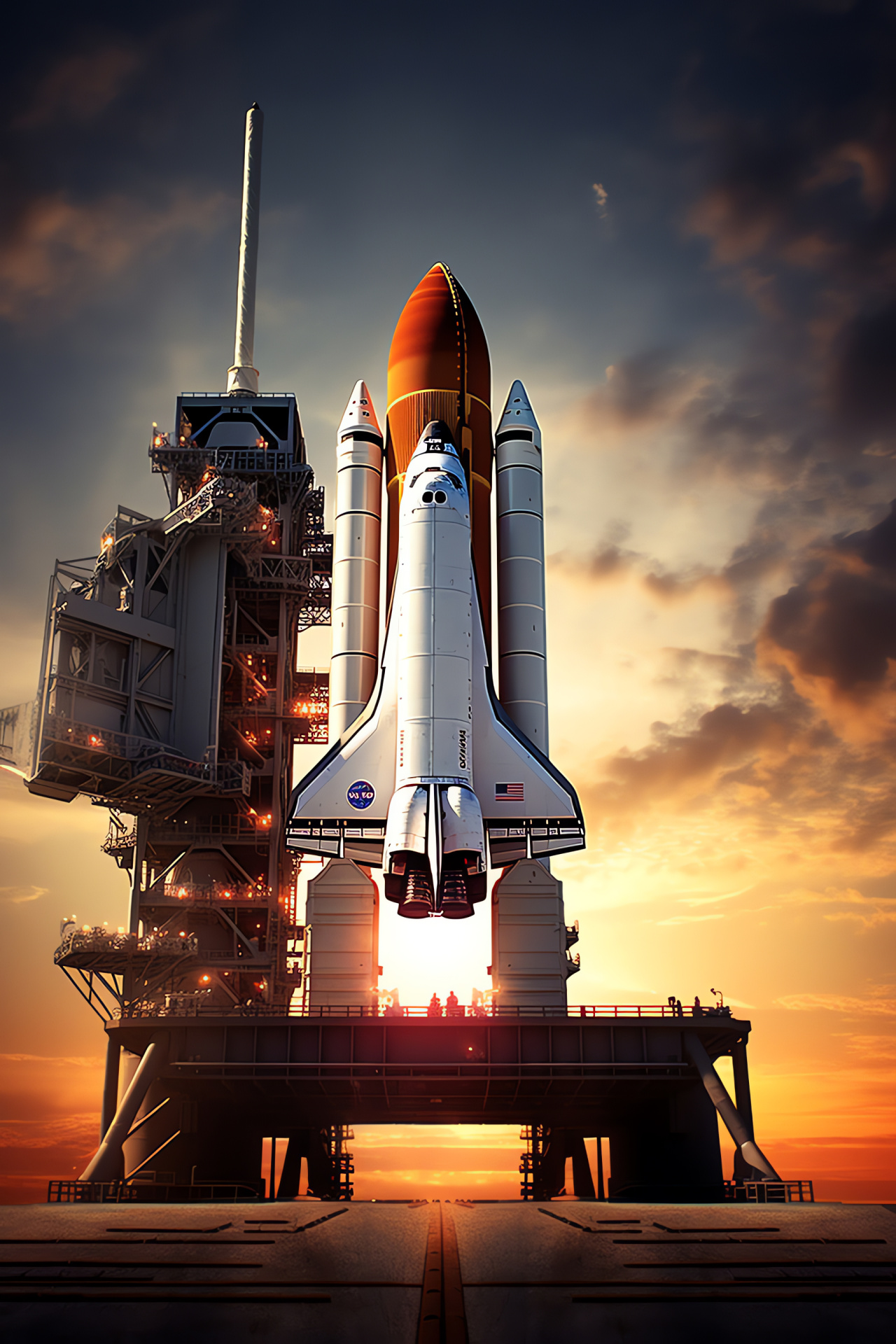 Space exploration, Kennedy Space Center, rocket launch, shuttle program, human spaceflight, HD Phone Wallpaper