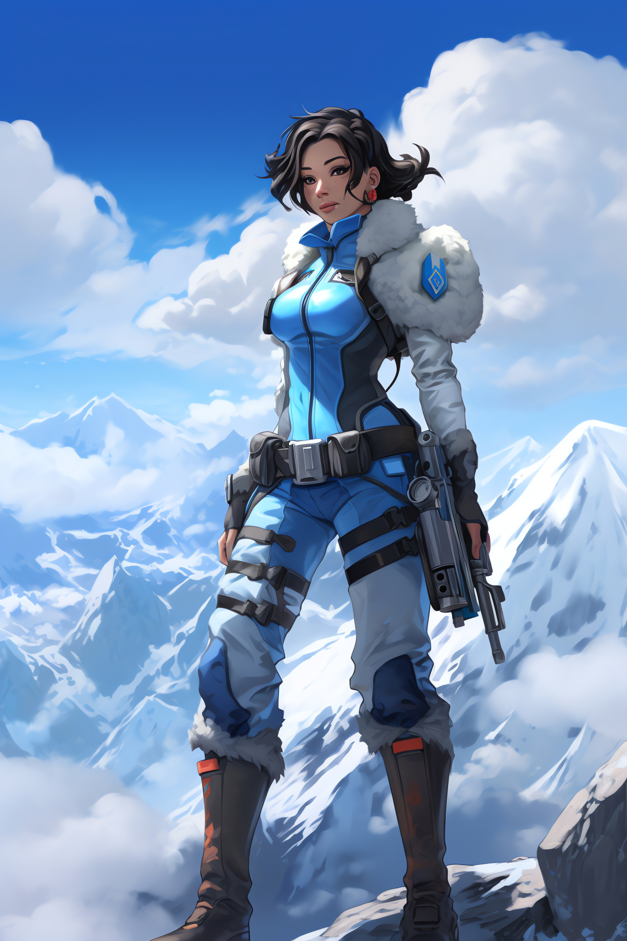 Mei, Overwatch researcher, Frigid summit, Snow-adapted gear, Wintry survival, HD Phone Image