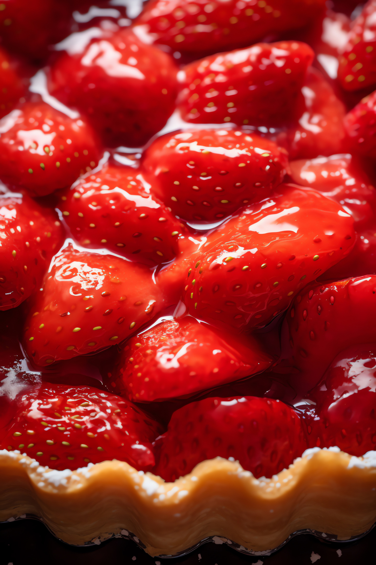 Strawberry tart, Pastry dessert, Flaky texture, Creamy dessert, French patisserie, HD Phone Image