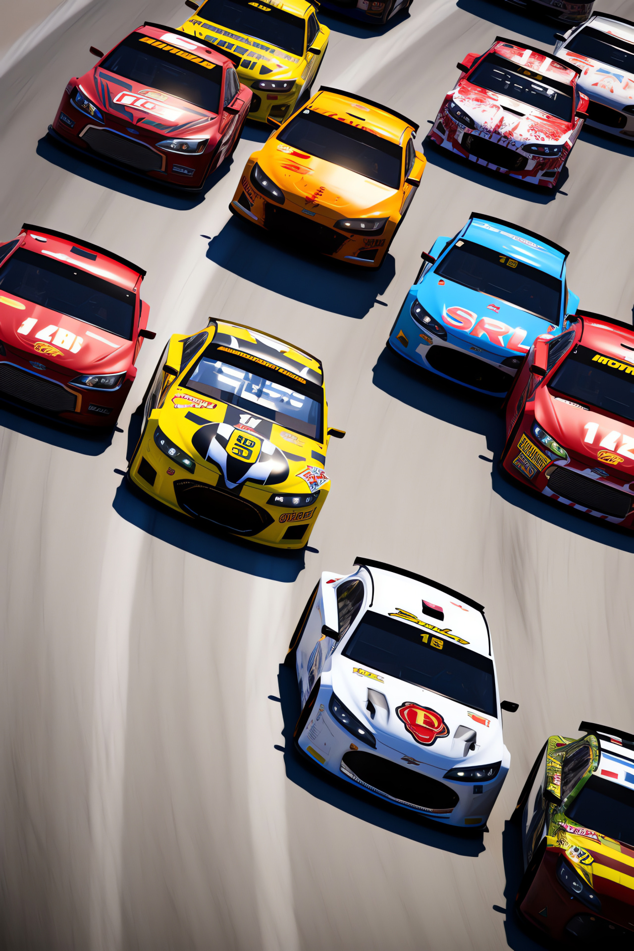 Nascar thrill, Stock car race, Speed strategy, Professional racing arena, High-octane Talladega, HD Phone Image