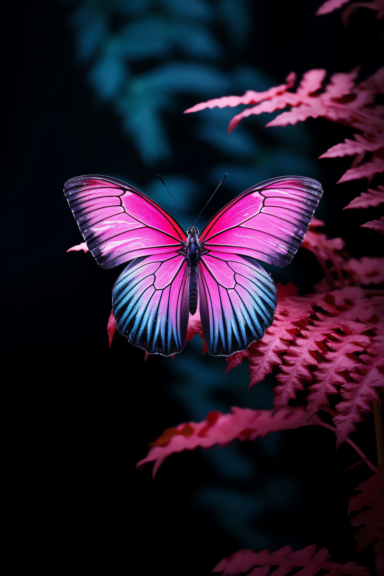 Pink Butterfly, Nocturnal beauty, Delicate flyer, Simple elegant form, Nature's artwork, HD Phone Wallpaper