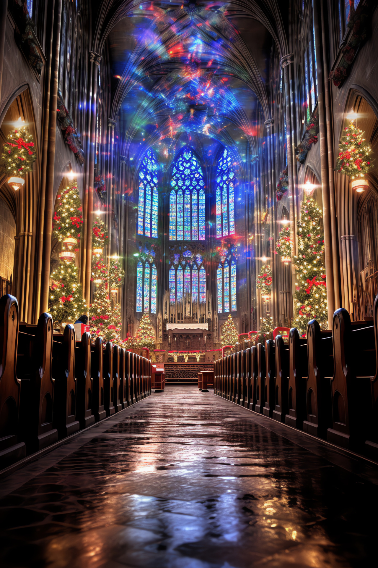 Microsoft festive theme, Sacred church, Choral voices, Sacred songs, Seasonal ambience, HD Phone Image