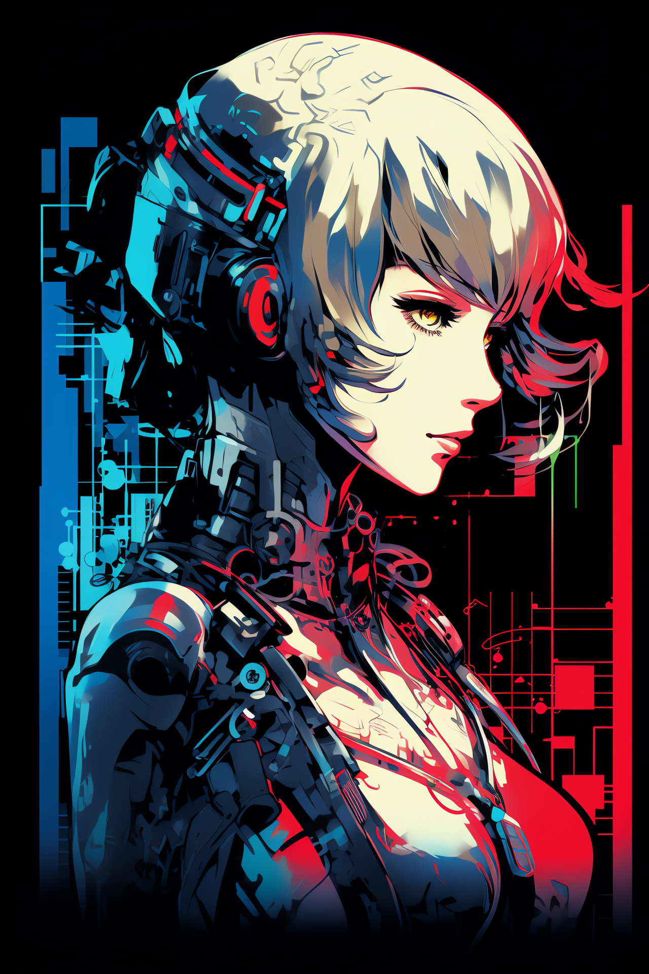 Persona 3 Aigis, Mechanized figure, Silver-haired RPG character, Gaming model posture, HD Phone Wallpaper