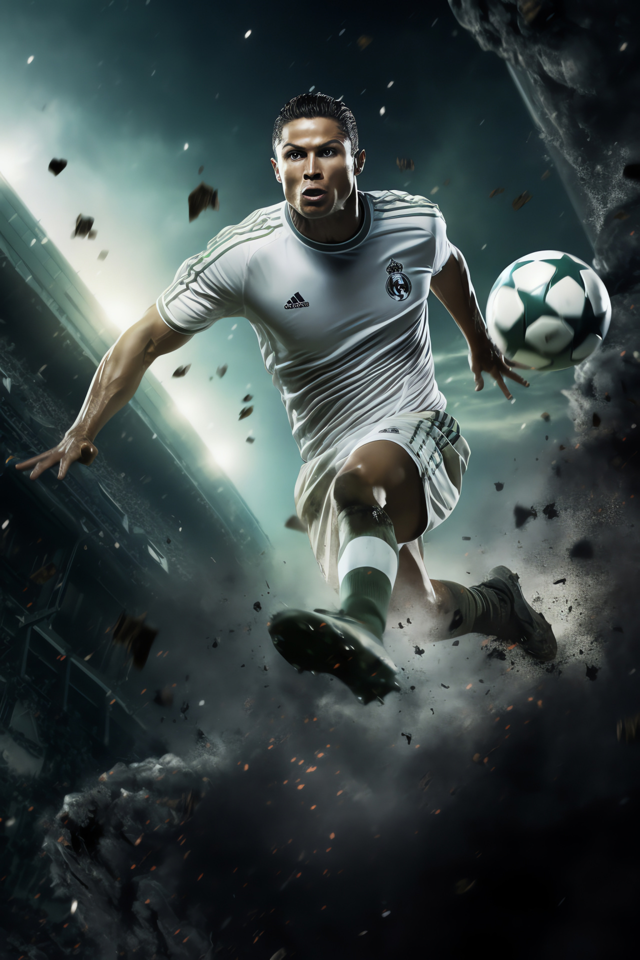 Ronaldo, Sports documentary, Exceptional footwork, Defensive maneuvers, Iconic football star, HD Phone Wallpaper