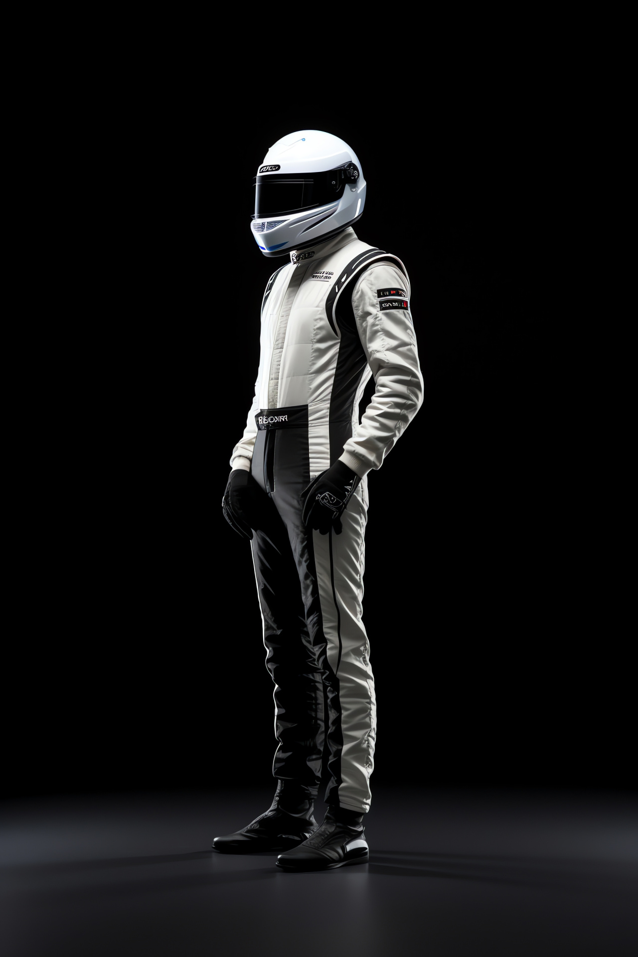 The Stig identity, Race track persona, Professional driving suit, Competitive motorsport figure, Driving confidence, HD Phone Wallpaper