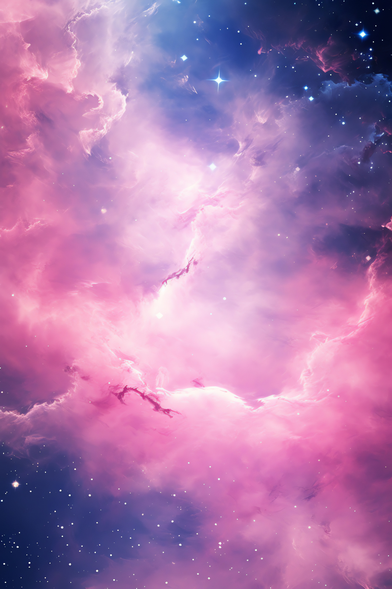 Pink Nebula, Galaxy angle, Space phenomenon, Galaxy twirls, Nebula spectrum, HD Phone Wallpaper