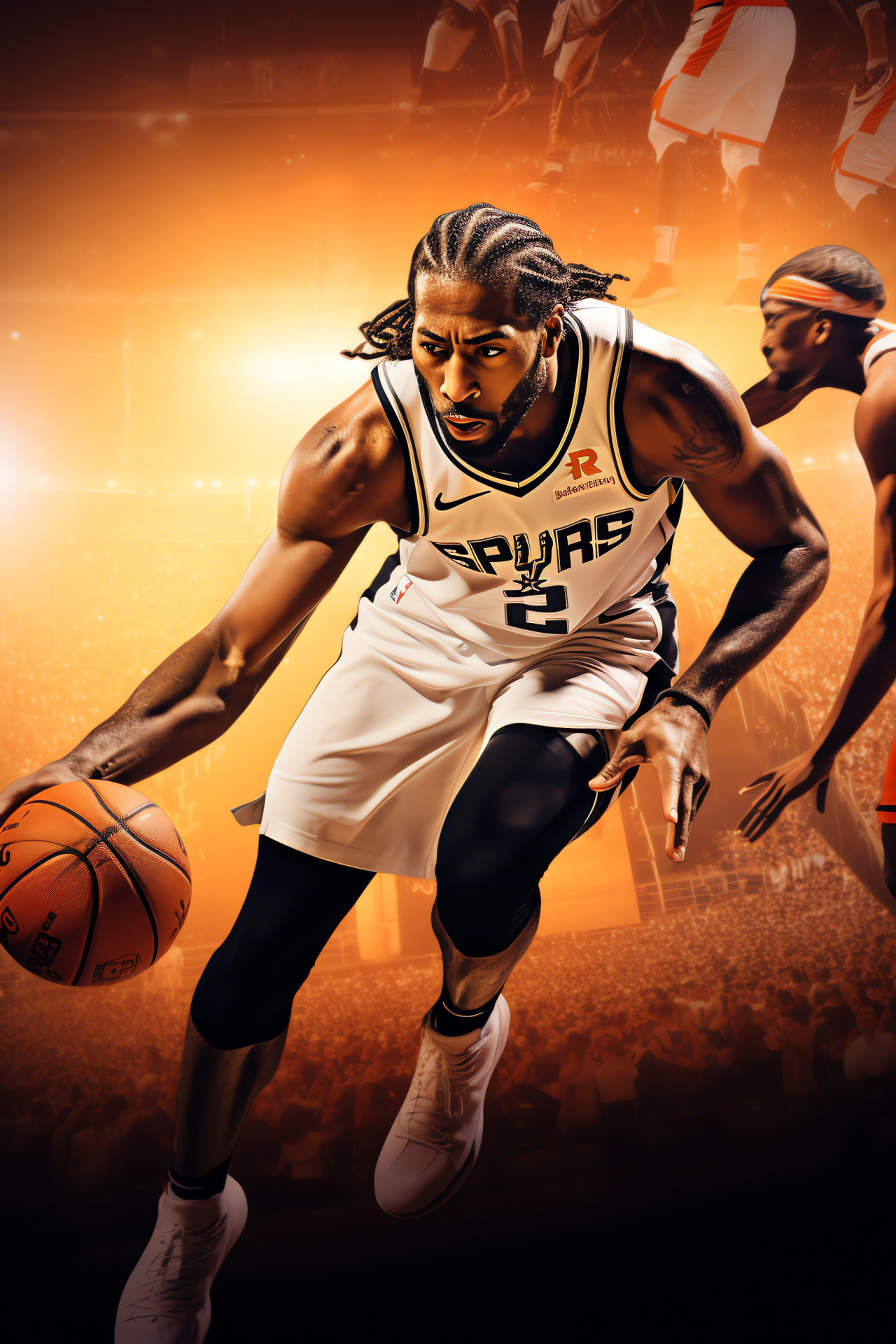 NBA Live simulation, Digital Kawhi Leonard, On-court defense, Gaming sportsmanship, Basketball simulation, HD Phone Wallpaper