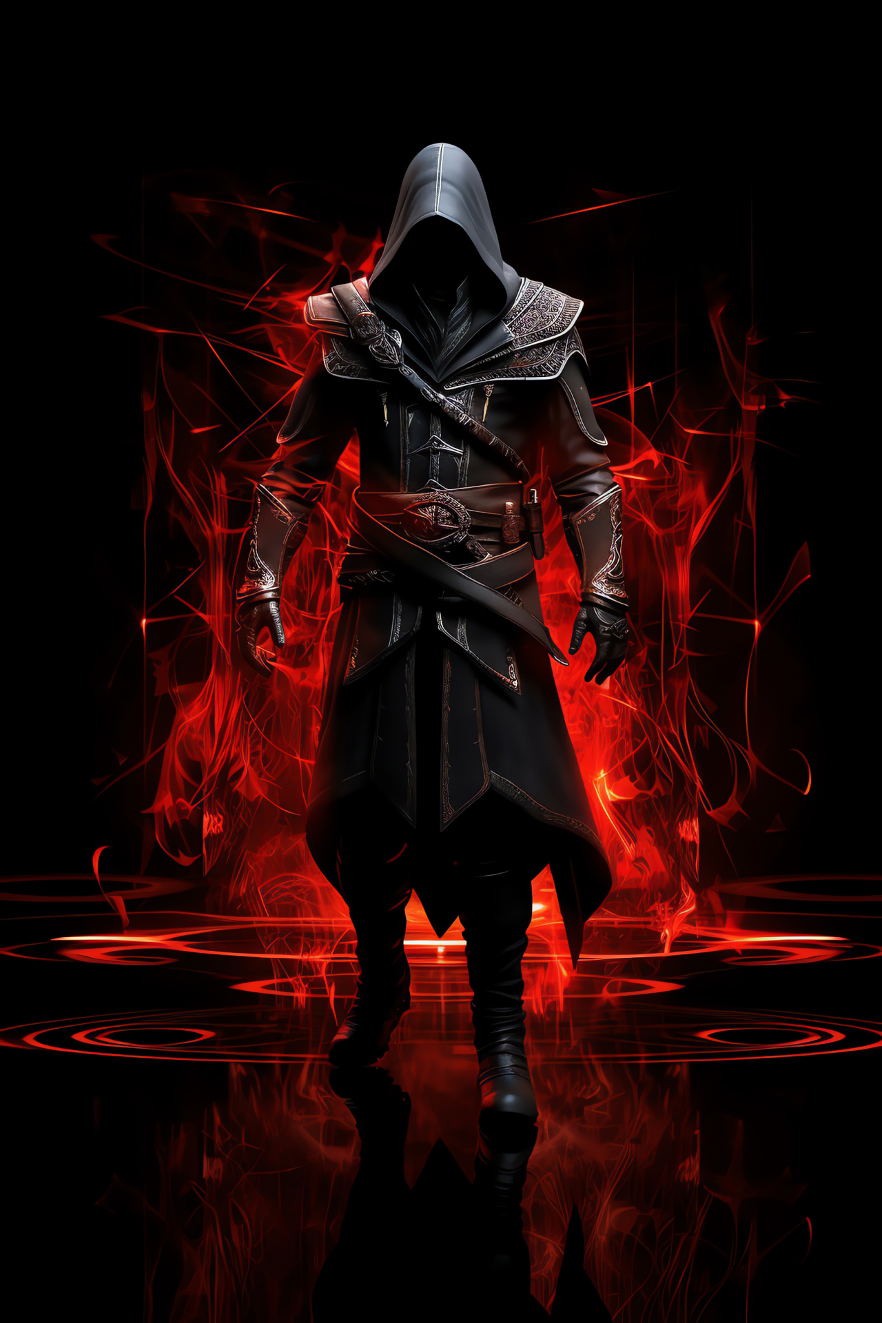 Stealthy game protagonist, Assassin's Creed hero, Intense gaze of Ezio, Confident assassin form, Elegant videogame icon, HD Phone Wallpaper