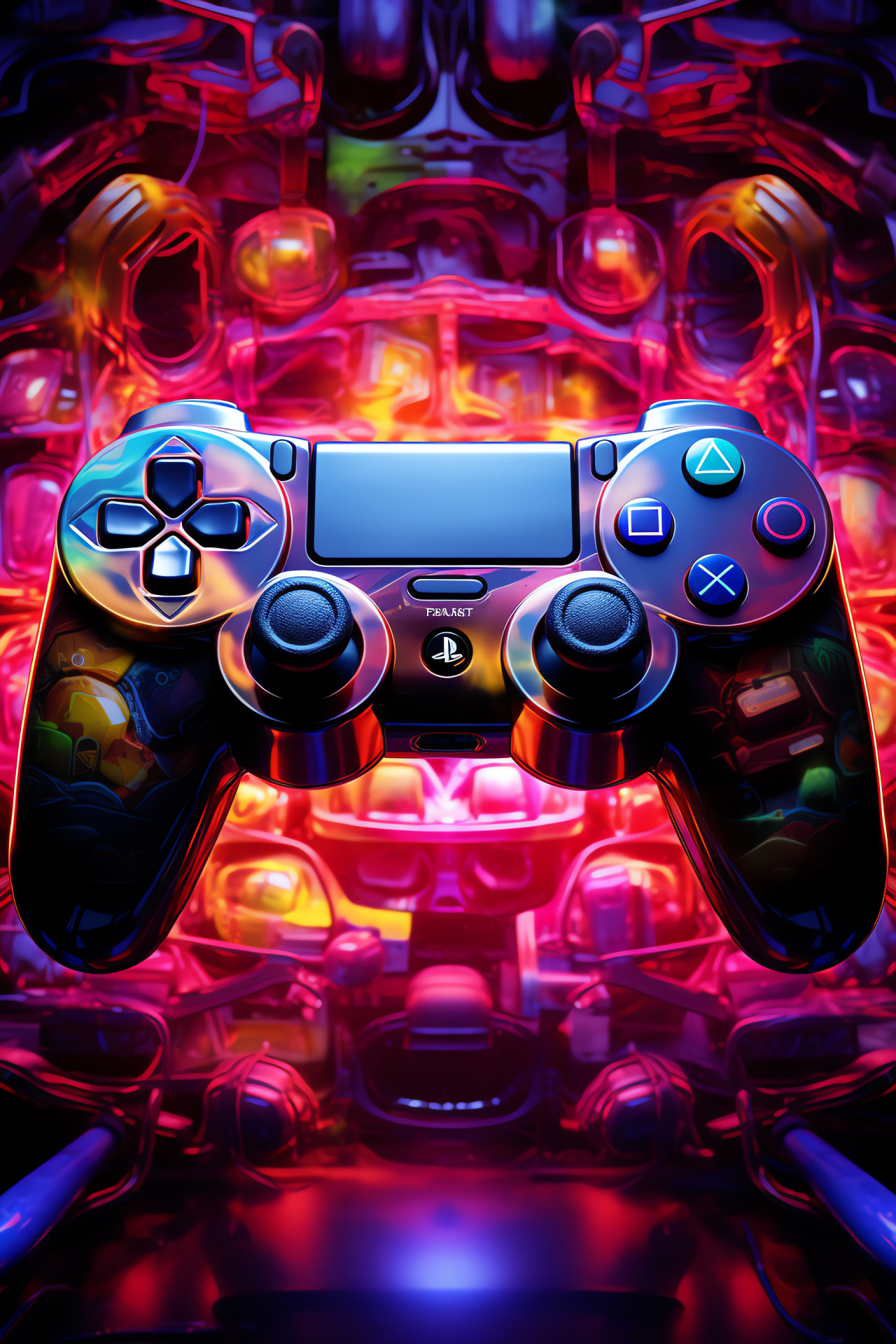 Classic PS3 gamepad, nostalgic gamer's space, collection favorite, retro consoles, emblematic buttons, HD Phone Wallpaper