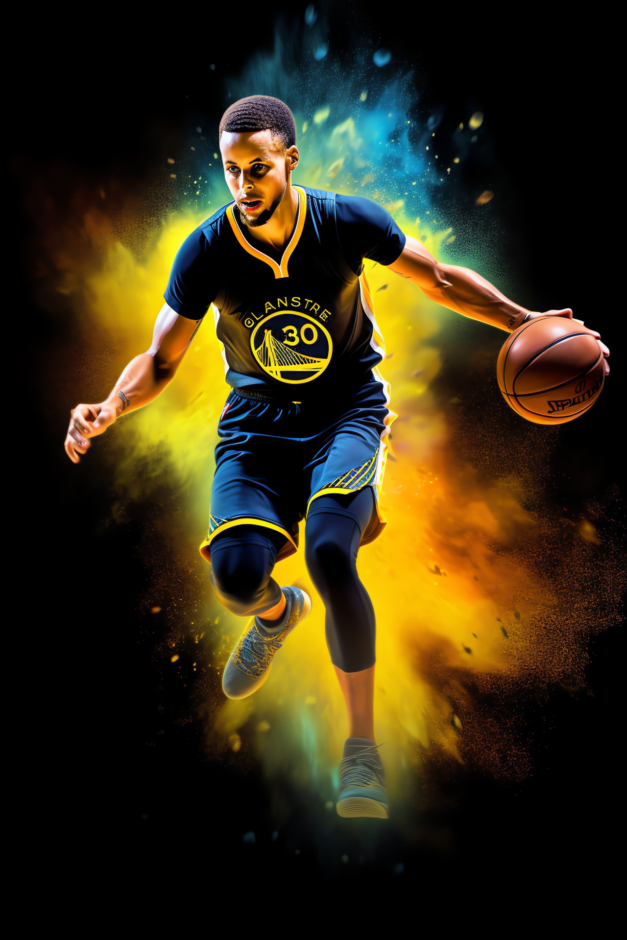 NBA Live game, Stephen Curry digital portrayal, Basketball video game, Athletic finesse, NBA player avatar, HD Phone Wallpaper