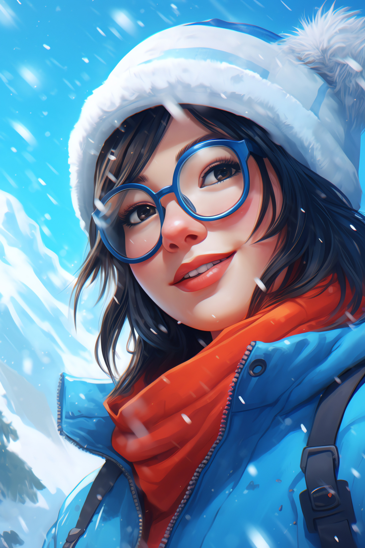 Overwatch game Mei, Arctic researcher, Endothermic Blaster, Hollywood map, Legendary character, HD Phone Image