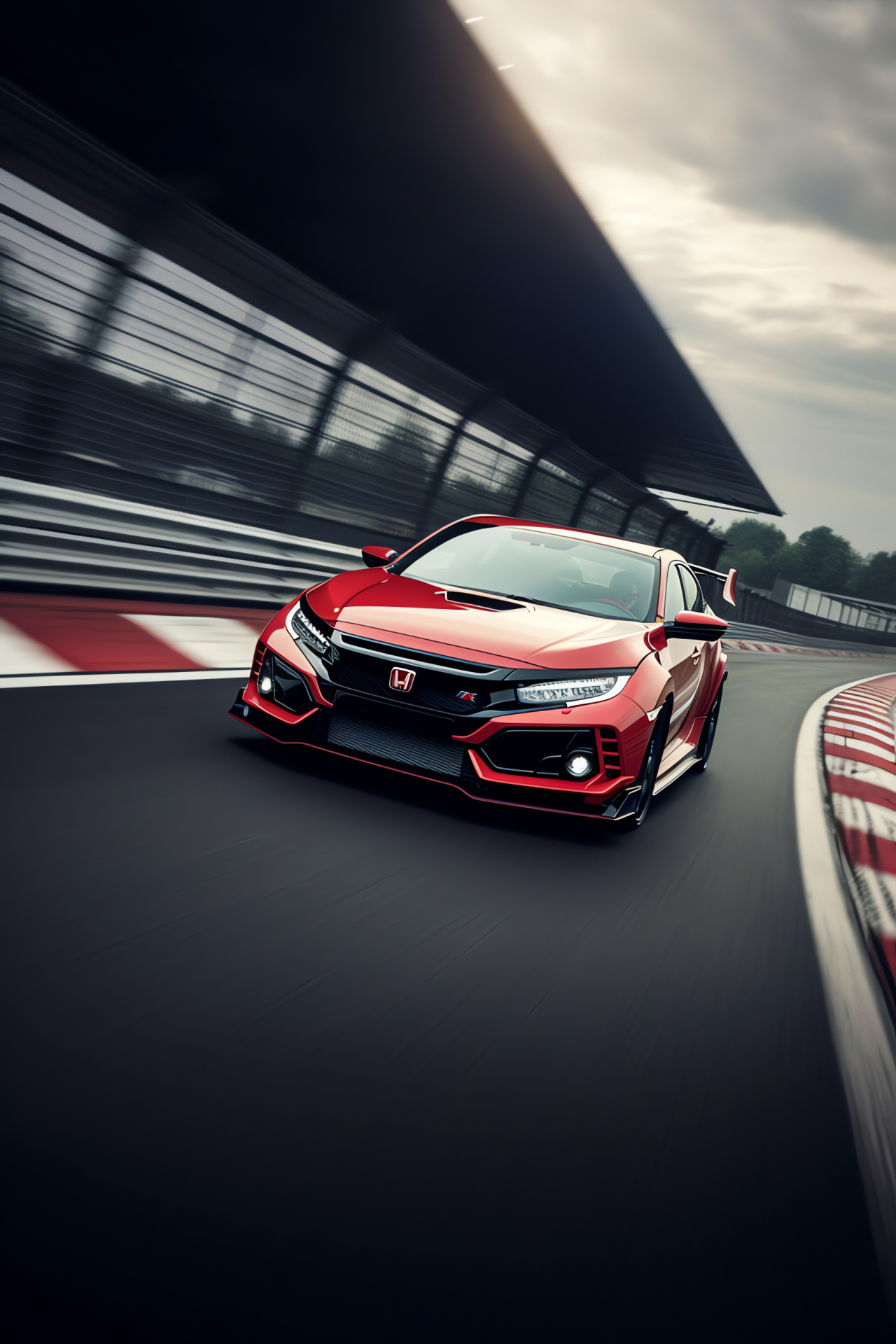 VTEC technology, Honda prowess, Suzuka motorsports, racing circuit, performance hatchback, HD Phone Image