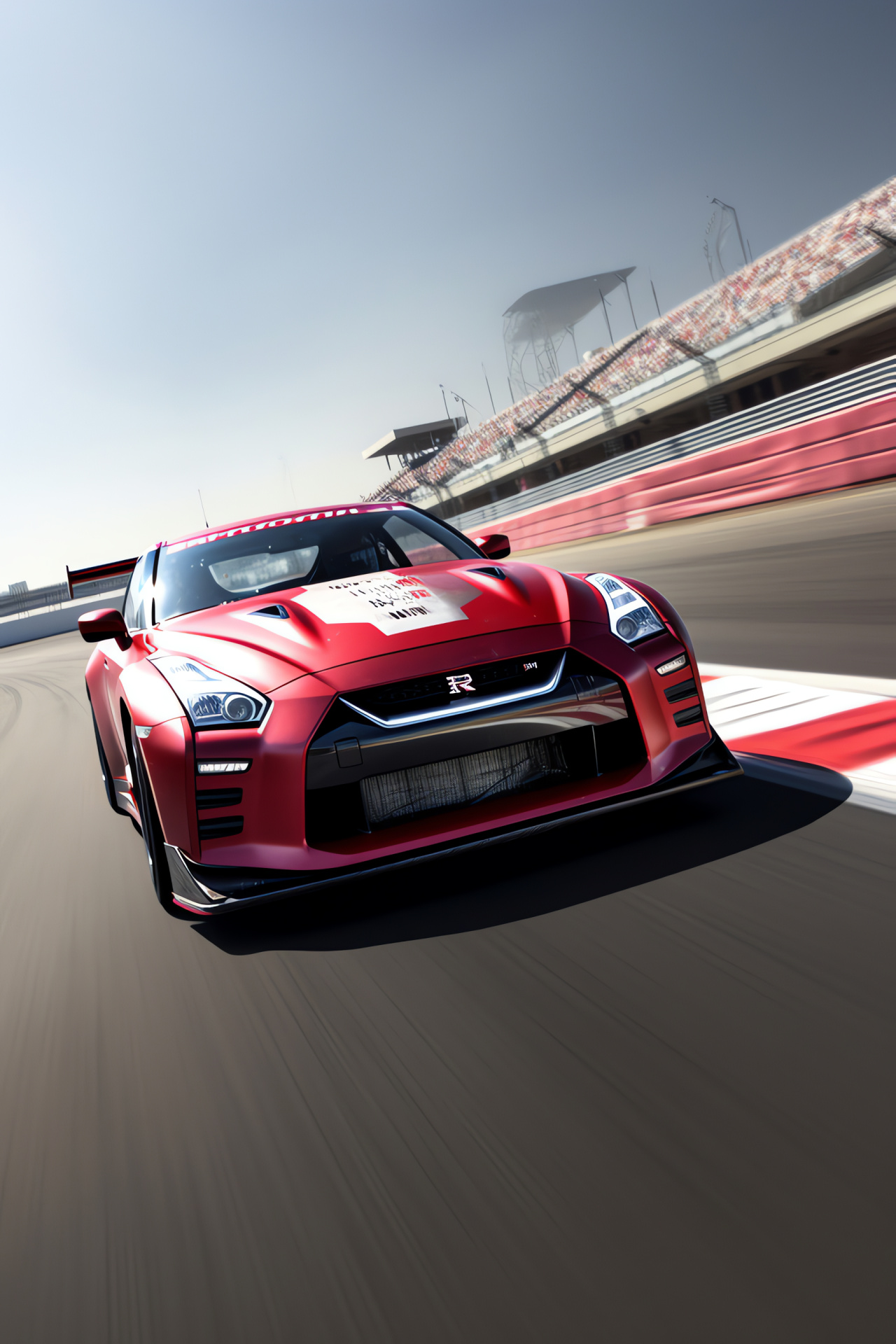 Nissan GTR Formula One edition, Motorsport technology, Race circuit vehicle, High-speed action, Advanced car design, HD Phone Wallpaper