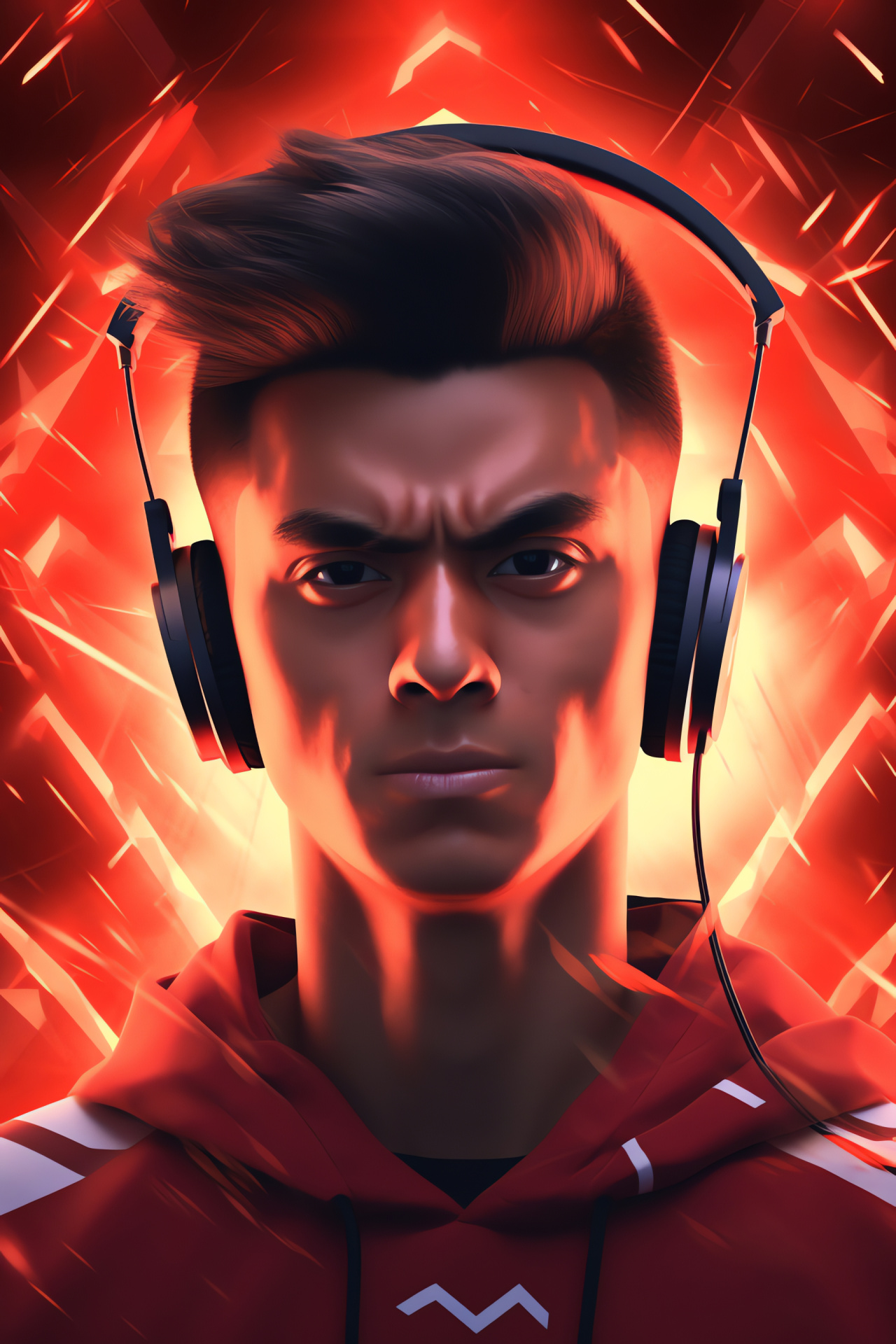 Iconic TSM competitor, Eminent eSports athlete, Bold vermillion setting, Focused athletic determination, eSports world championship, HD Phone Wallpaper