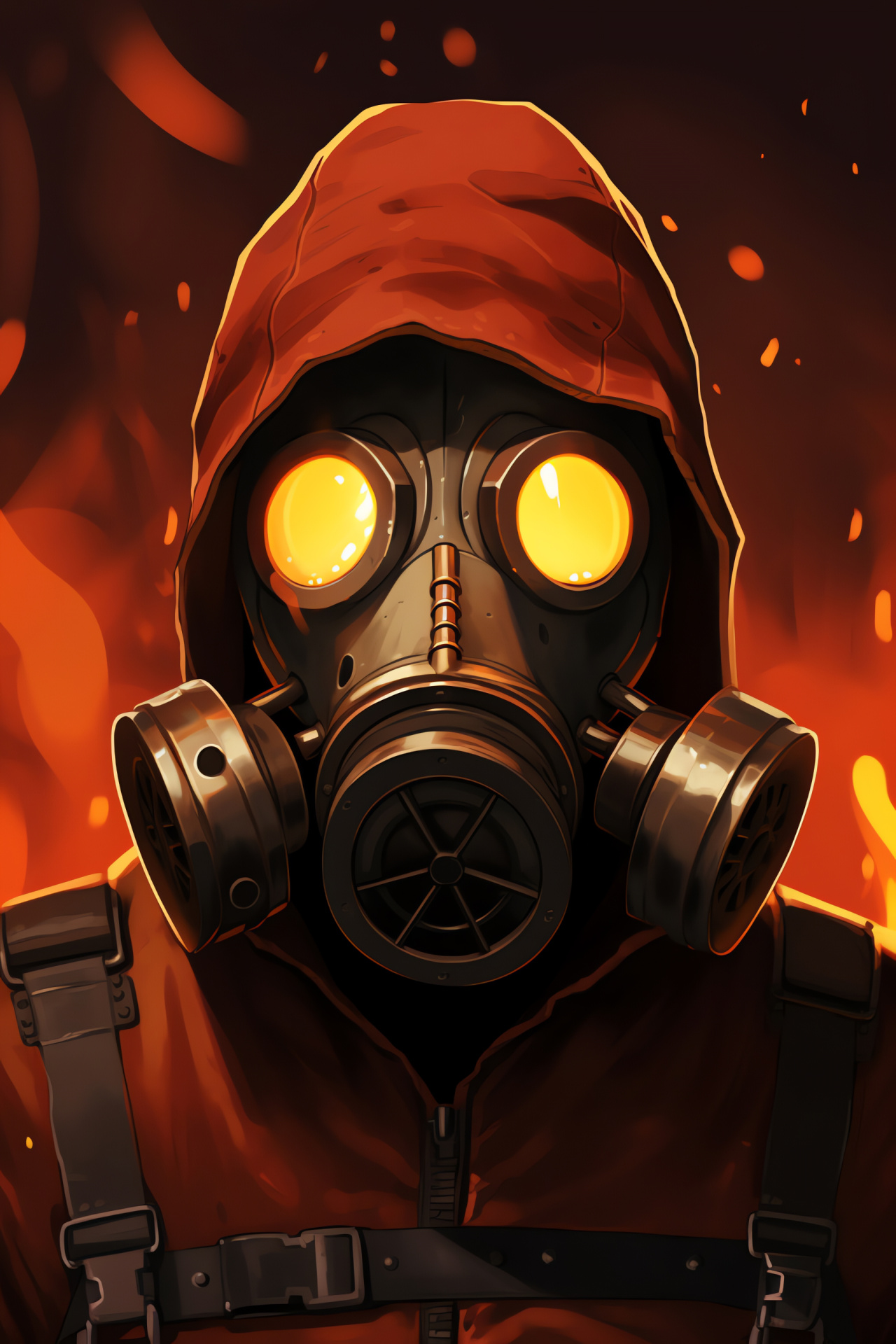 Pyro, Character equipment, Hazardous environment, Shooter game, Protective wear, HD Phone Wallpaper