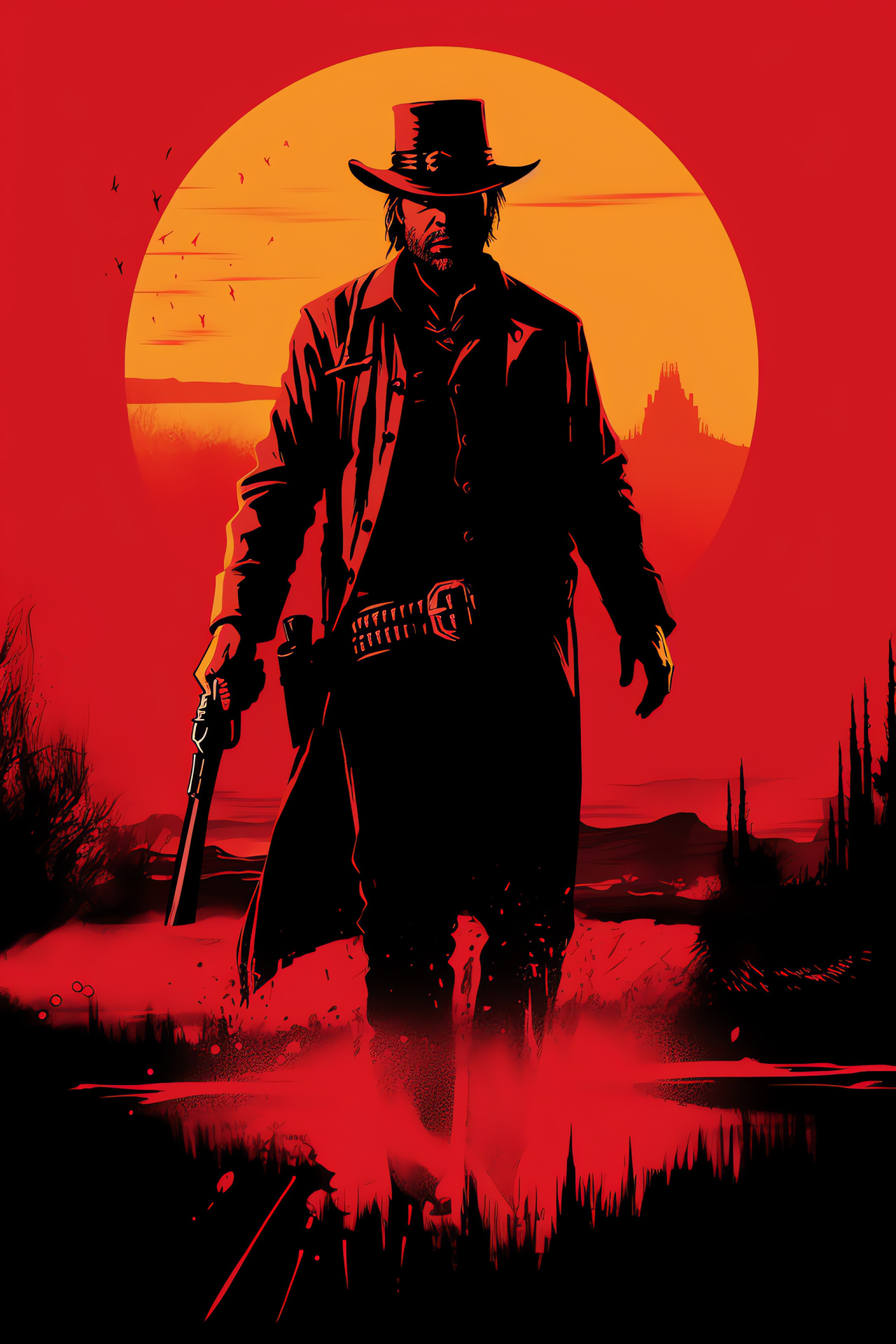 Jack Marston character, Intense blue eyes, Wild West adventure, Quest for justice, Cowboy gear, HD Phone Wallpaper