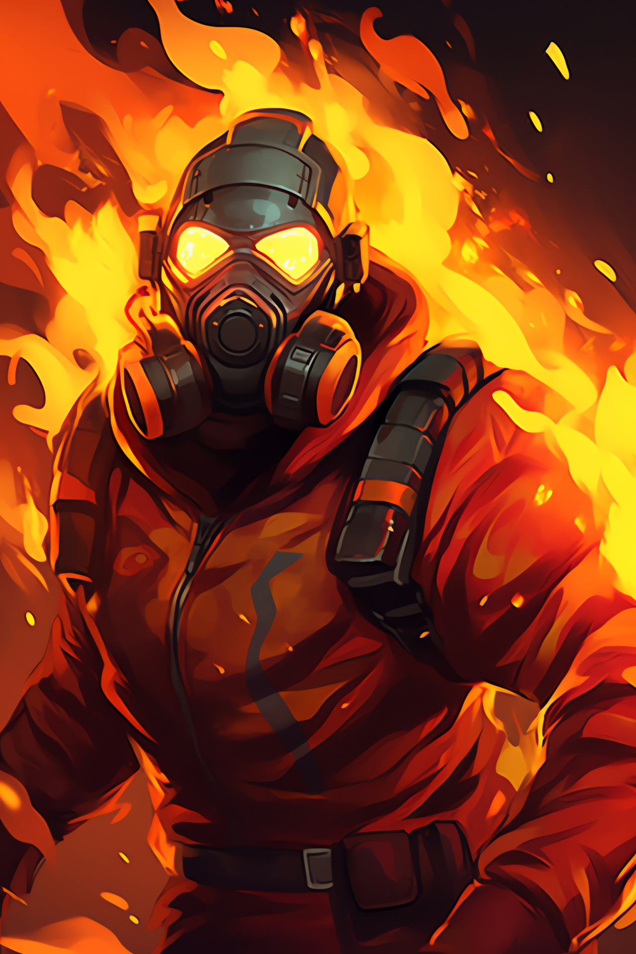 Pyro, Team Fortress 2, combat strategy, inferno battles, multiplayer match, HD Phone Wallpaper