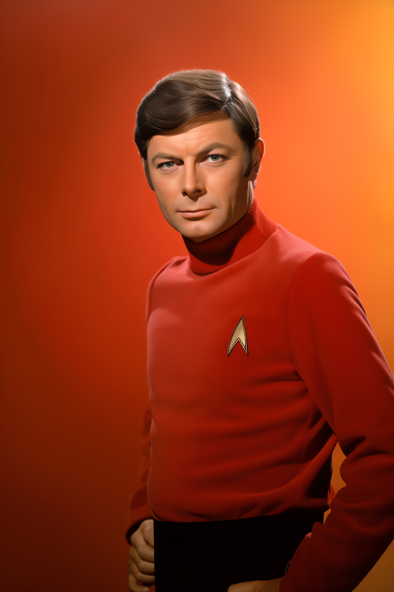 Dr. McCoy clinical close-up, Enterprise medical officer, classic Star Trek character, Kelley's legacy, HD Phone Image