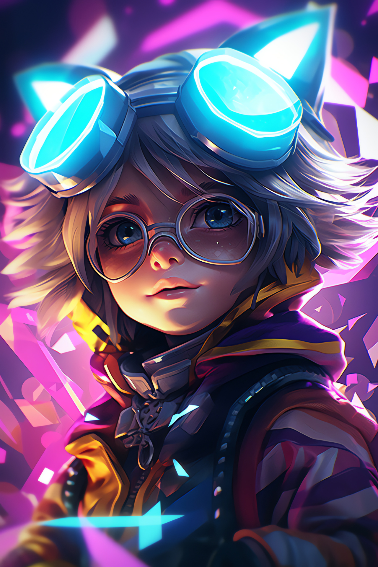 Yordle Tristana, Animated combatant, Fiery League of Legends hero, Gaming arena, Digital warrior, HD Phone Wallpaper