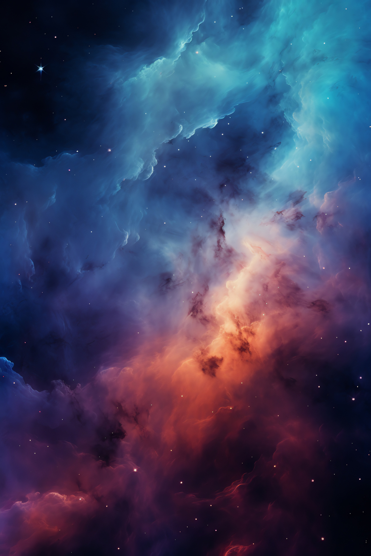 Cosmic display, Space nebula grandeur, Luminous interstellar clouds, Astral art, Starry expanse, HD Phone Wallpaper