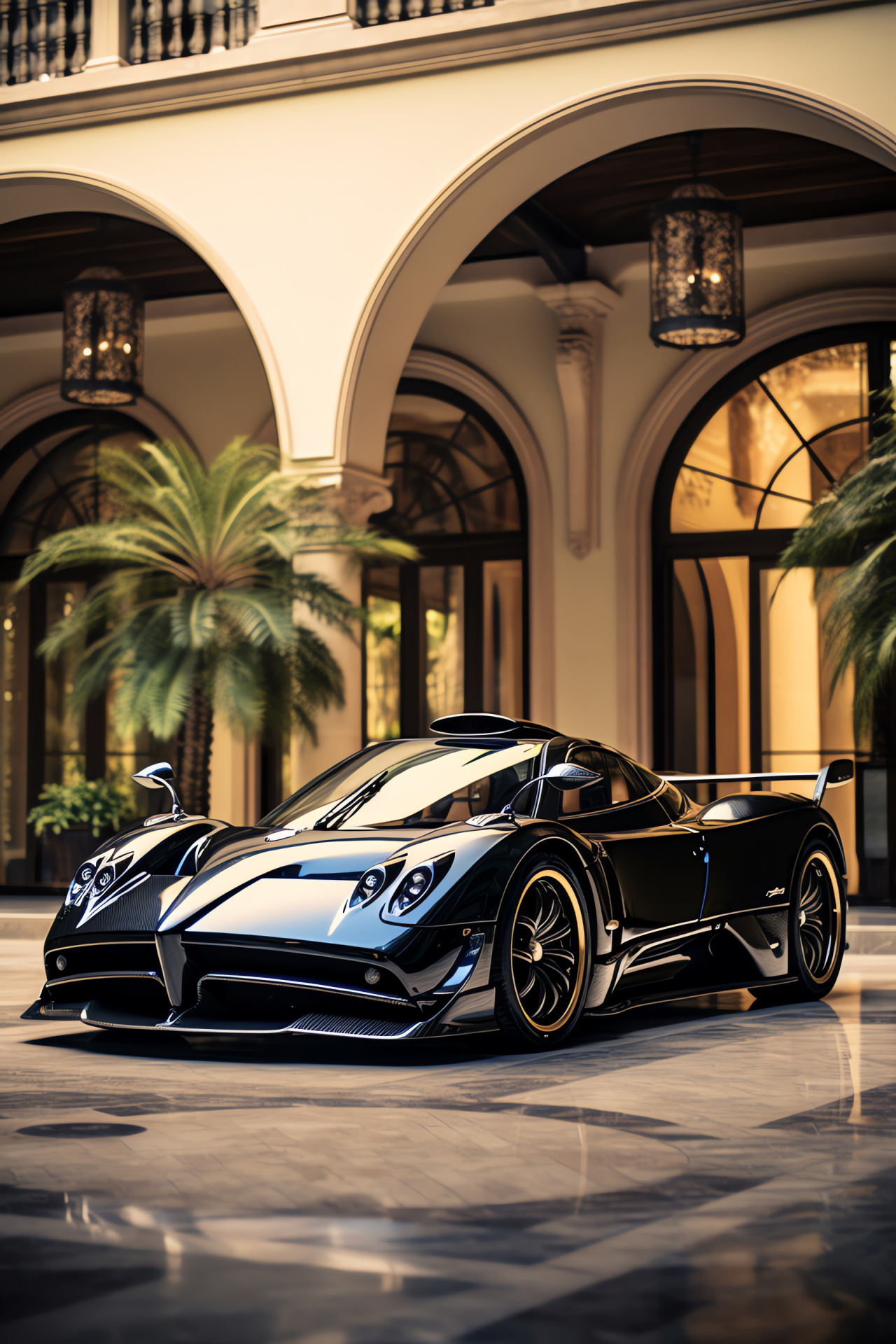 Pagani Zonda F luxury, Resort-front prestige, Pinnacle of elegance, Sophistication in design, Italian automotive zenith, HD Phone Wallpaper