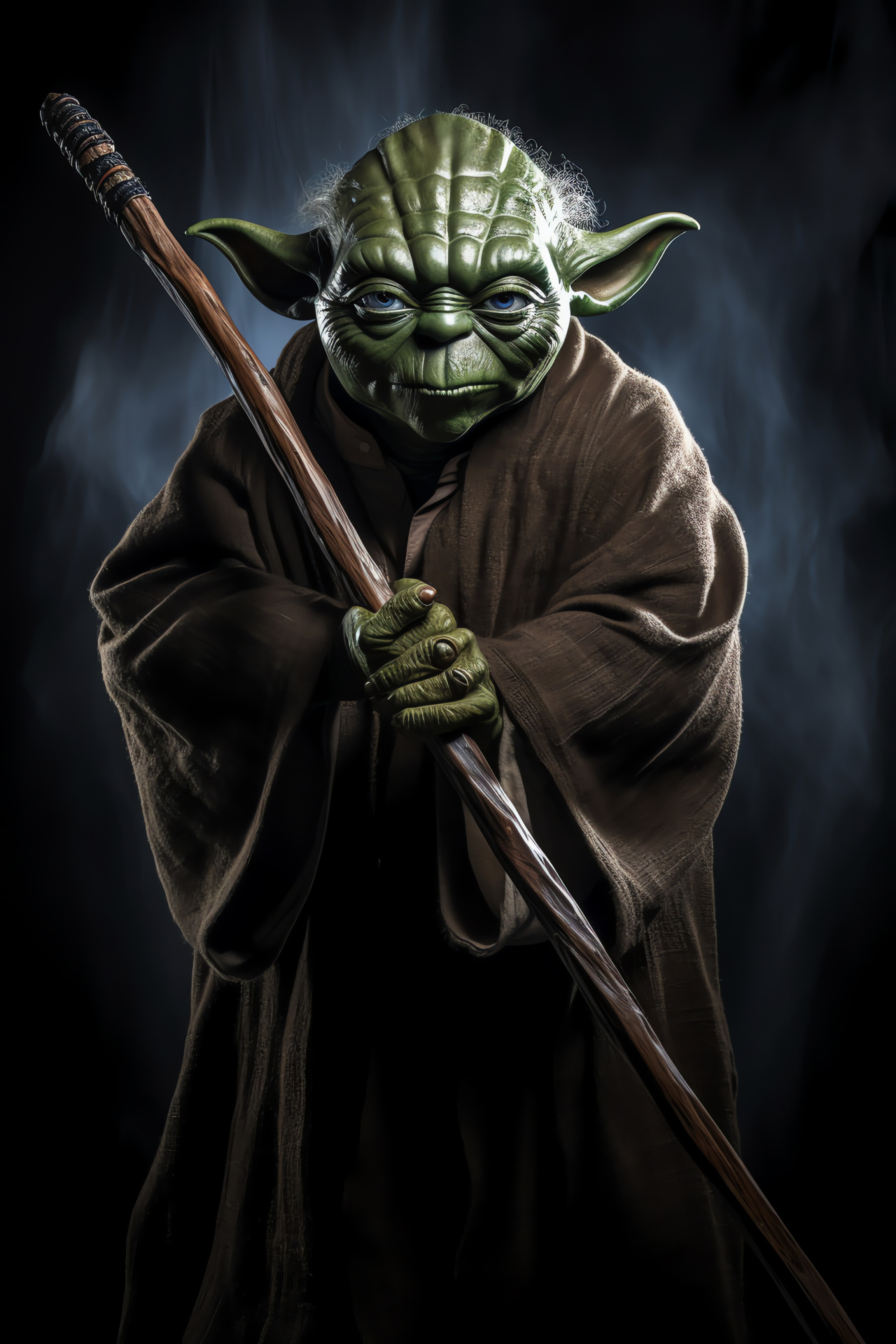 Yoda character, Jedi Master figure, Star Wars lore, Galactic wisdom, Calm demeanor, HD Phone Wallpaper