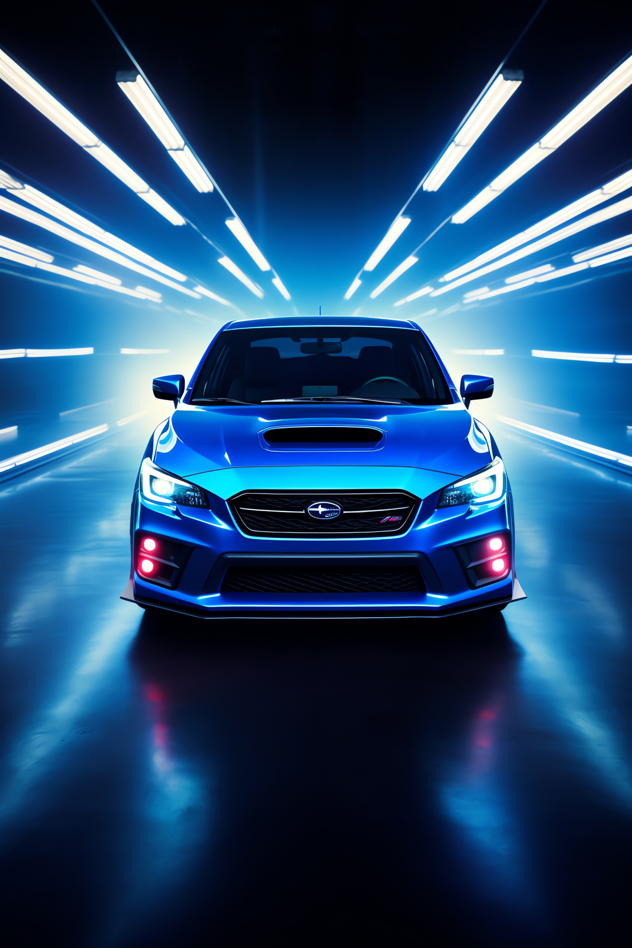 Subaru WRX STI 2017, performance sedan, rally heritage, vibrant sports car, inspiring aura, HD Phone Image