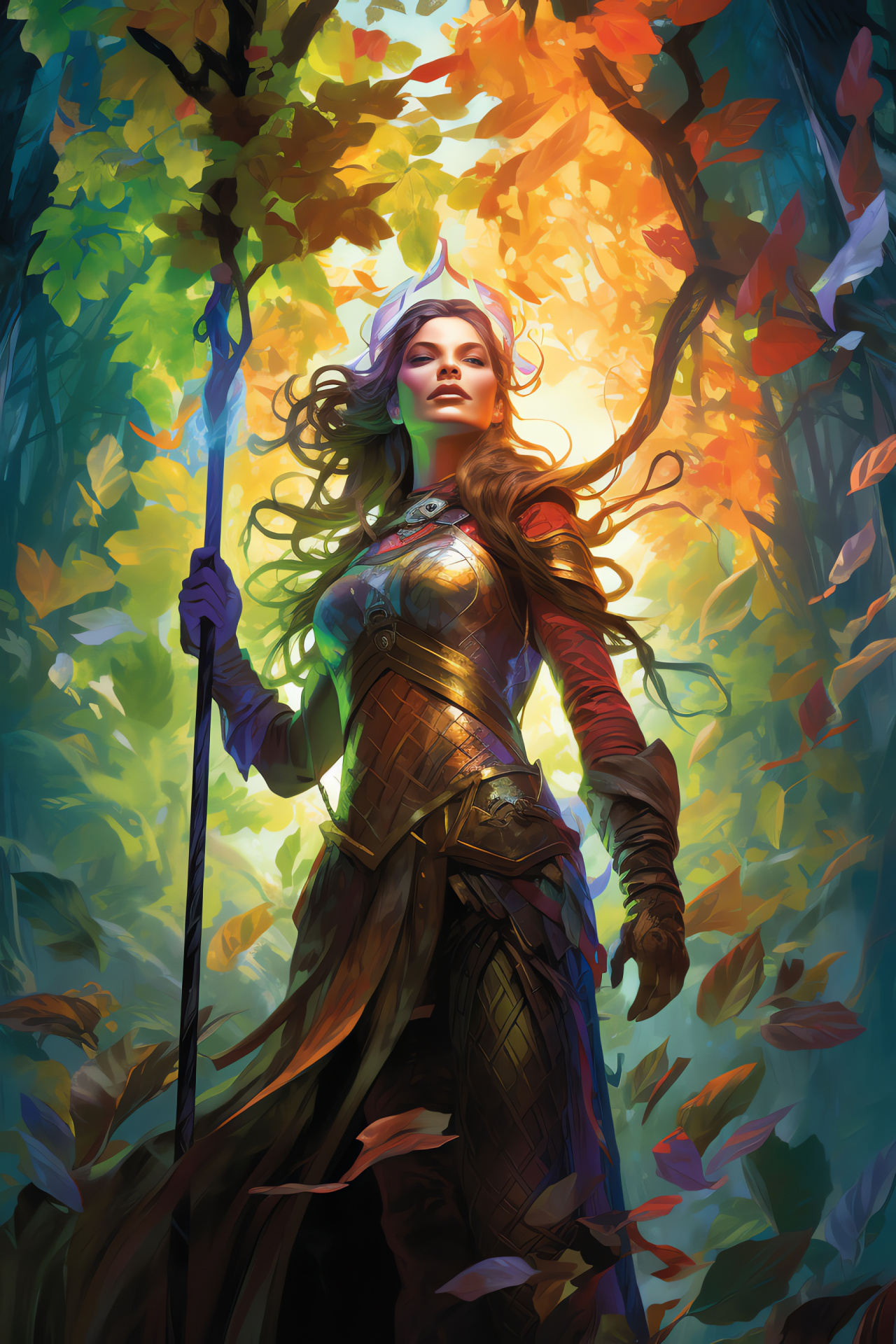 MTG Nissa Revane's magic, Elven planeswalker, Verdant power, Nature's guardian, Magic The Gathering lore, HD Phone Image