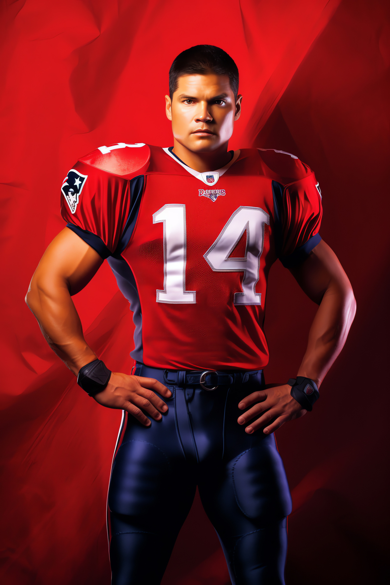 Tedy Bruschi, New England Patriots linebacker, Defensive strategy, Intense focus, Athletic prowess, HD Phone Image