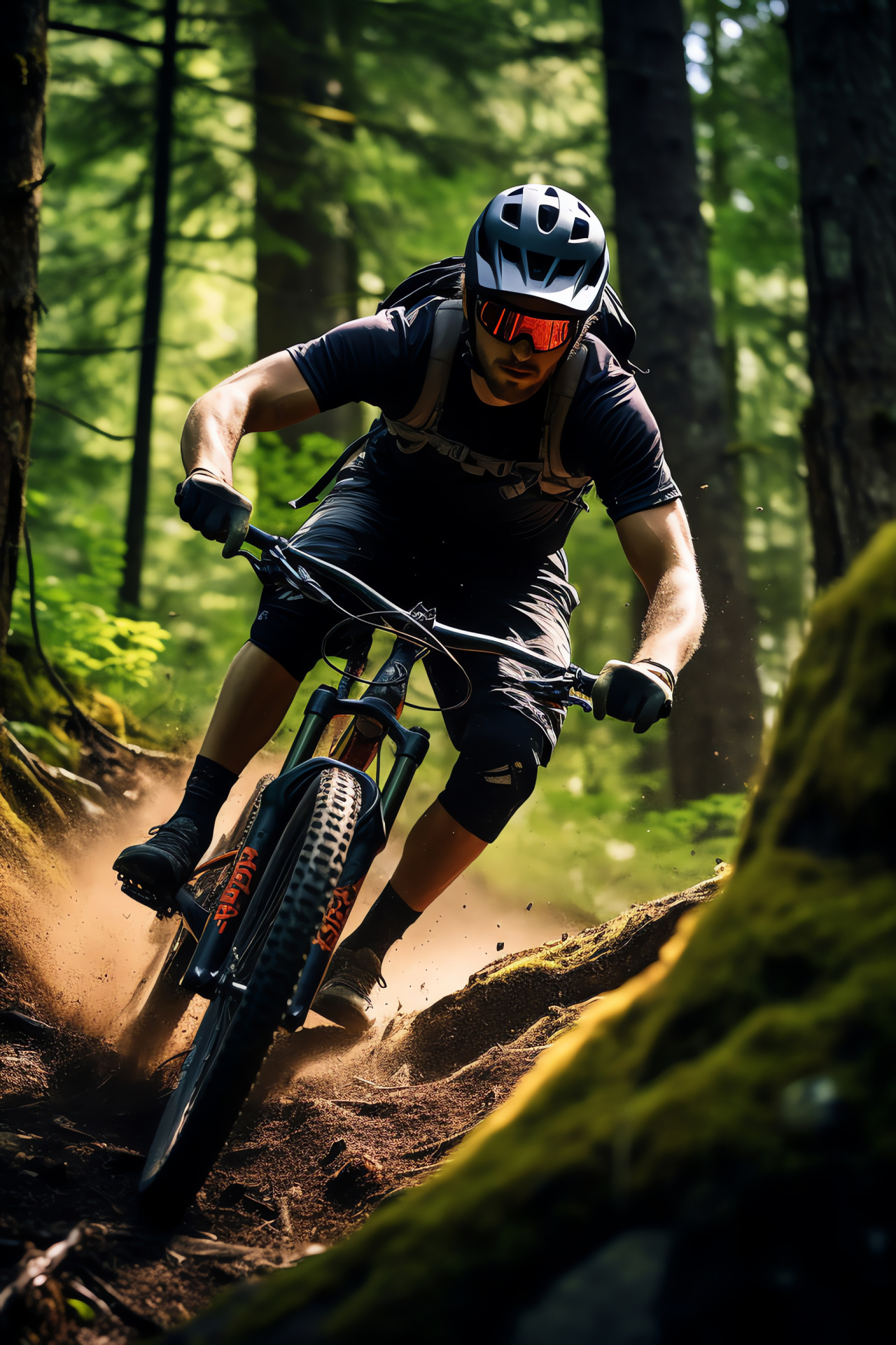 Garbanzo Bike Park, High-altitude rides, Advanced terrain, Downhill biking skills, British Columbia forest, HD Phone Wallpaper