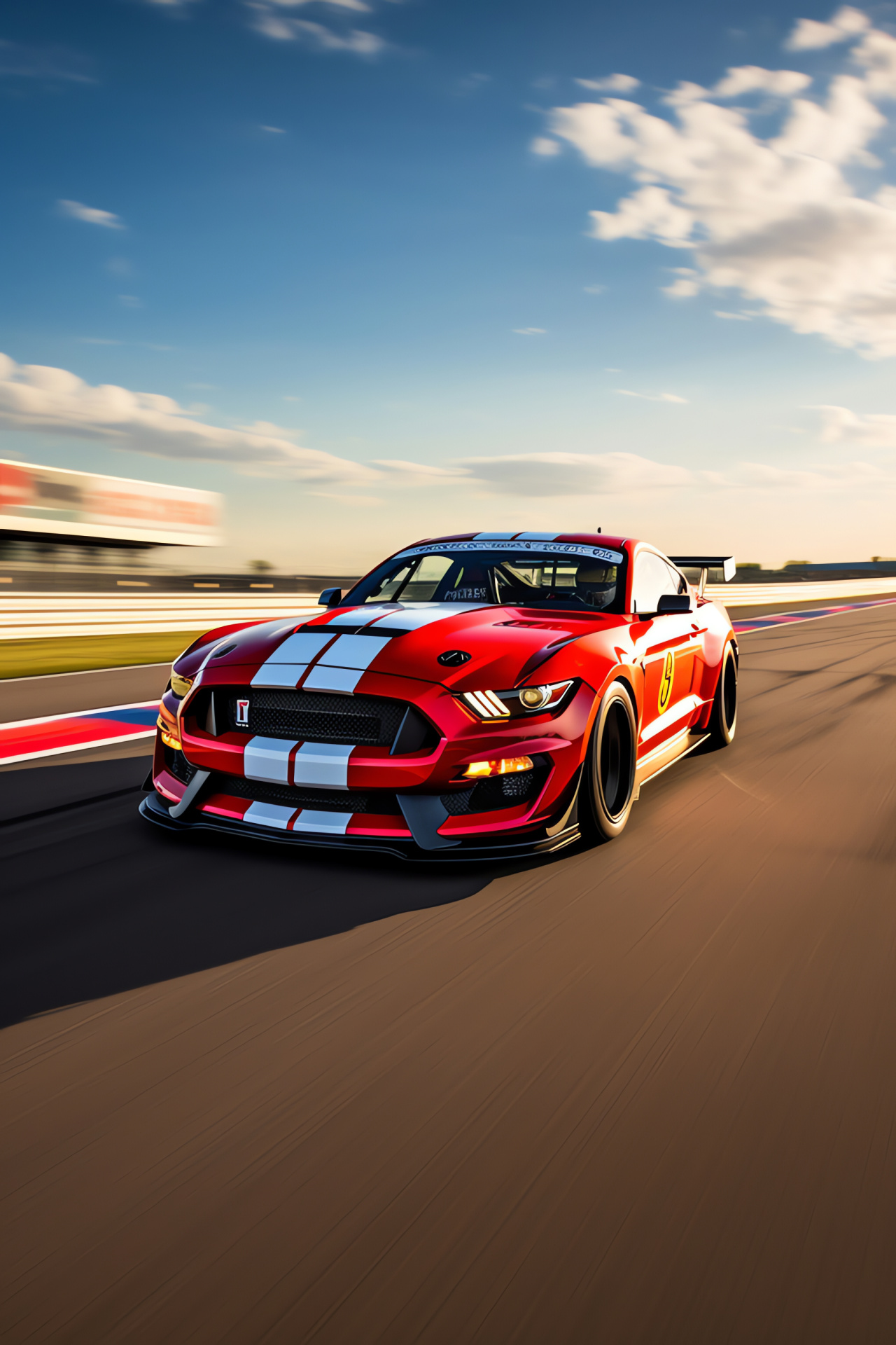 Mustang GT350R, Circuit of the Americas, S-curve agility, Racing aerodynamics, High-performance spoiler, HD Phone Image