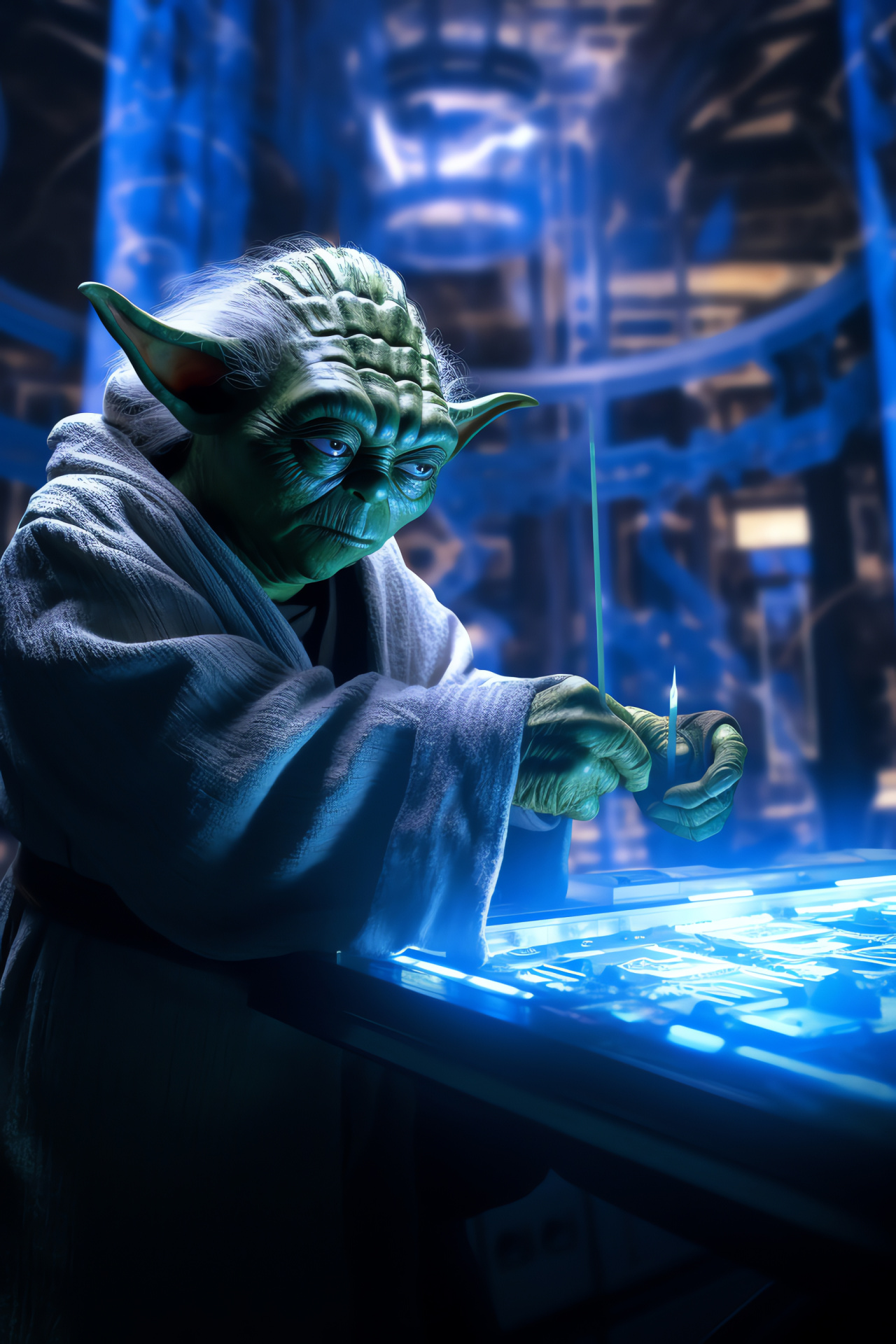 Yoda versus Darth Sidious, Star Wars Episode III, Jedi conflict, Galactic battle, Saga climax, HD Phone Wallpaper