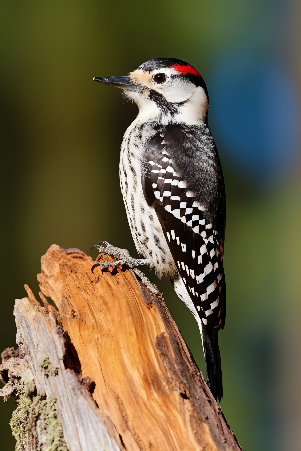 Red-cockaded Woodpecker, distinct barred pattern, avian scale, conifer habitat, tranquil forest milieu, HD Phone Image