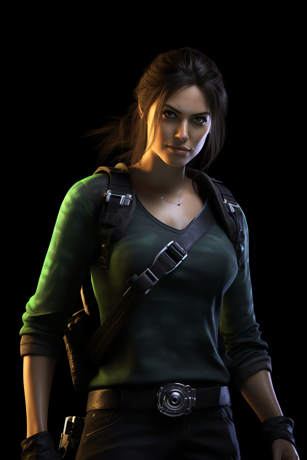 Uncharted 2s Elena Fisher, Piercing verdant eyes, Fair-haired protagonist, Steely countenance, Photographic equipment, HD Phone Wallpaper