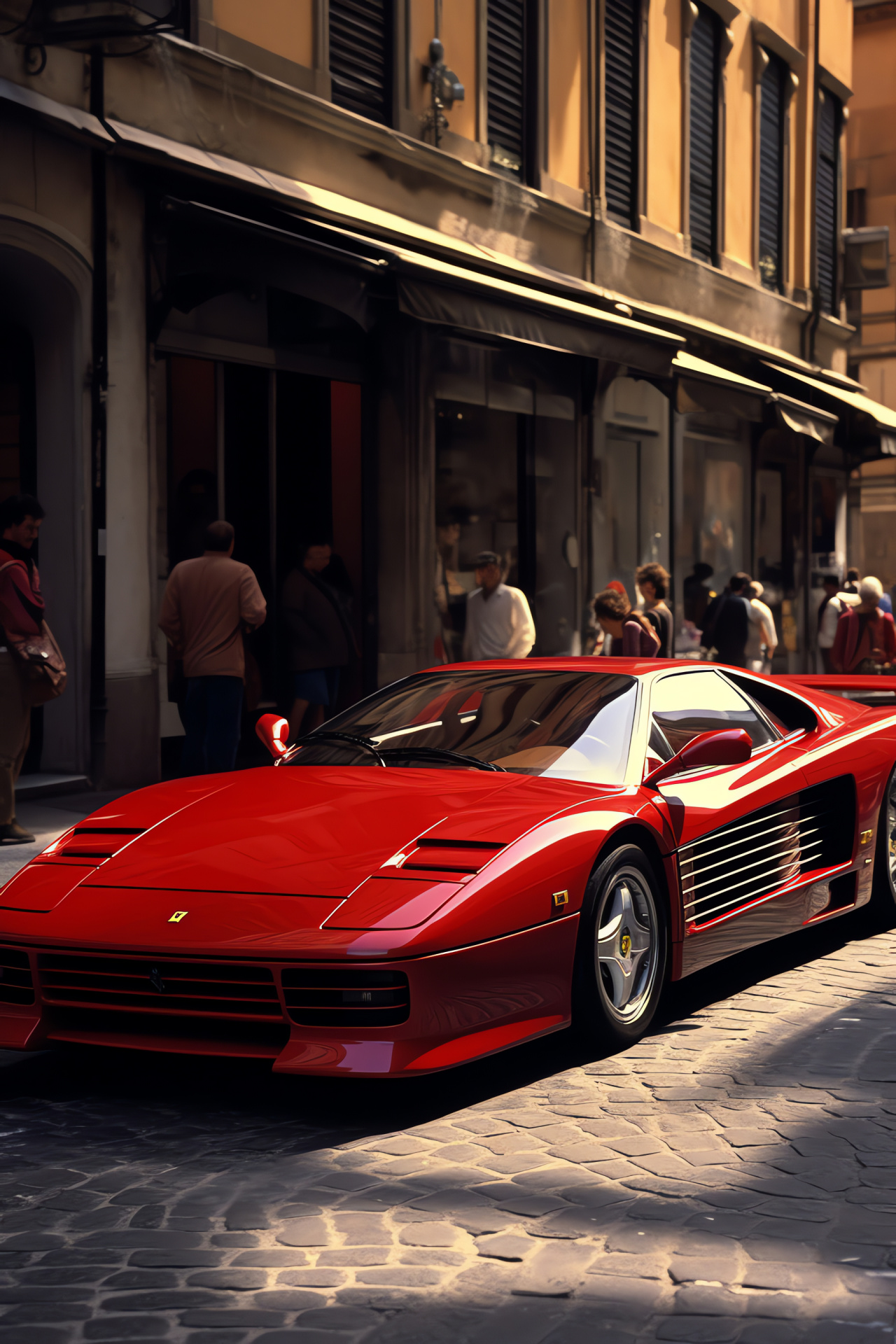 Ferrari Testarossa Maranello, Iconic side strakes, Italian luxury vehicle, High-performance model, Ferrari legacy, HD Phone Wallpaper