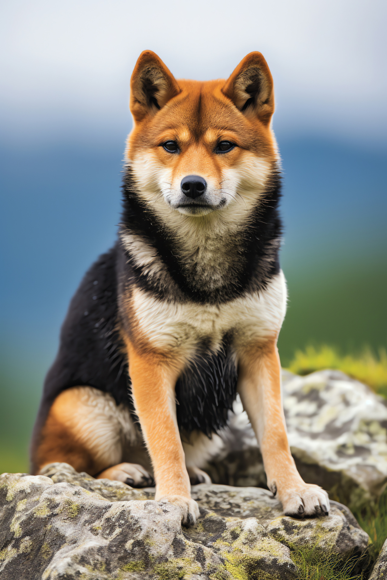 Dog Breed Shiba Inu, Expressive Canine Eyes, Dual-tone Coat, Fine Fur Texture, Distinctive Coat Pattern, HD Phone Wallpaper