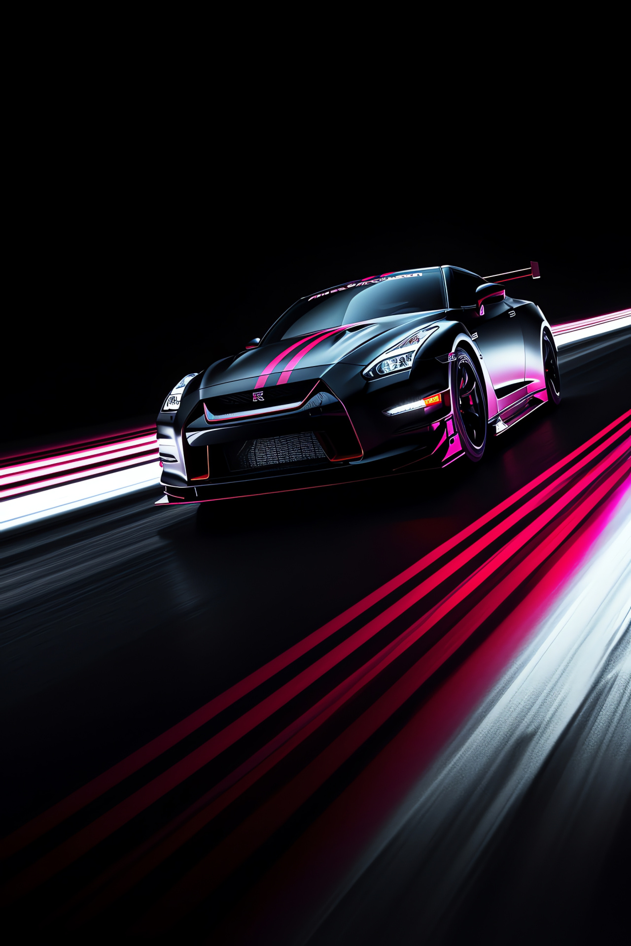 Nismo performance, Nissan sports car, high-speed action, Nismo GT-R aesthetics, dynamic racing silhouette, HD Phone Wallpaper