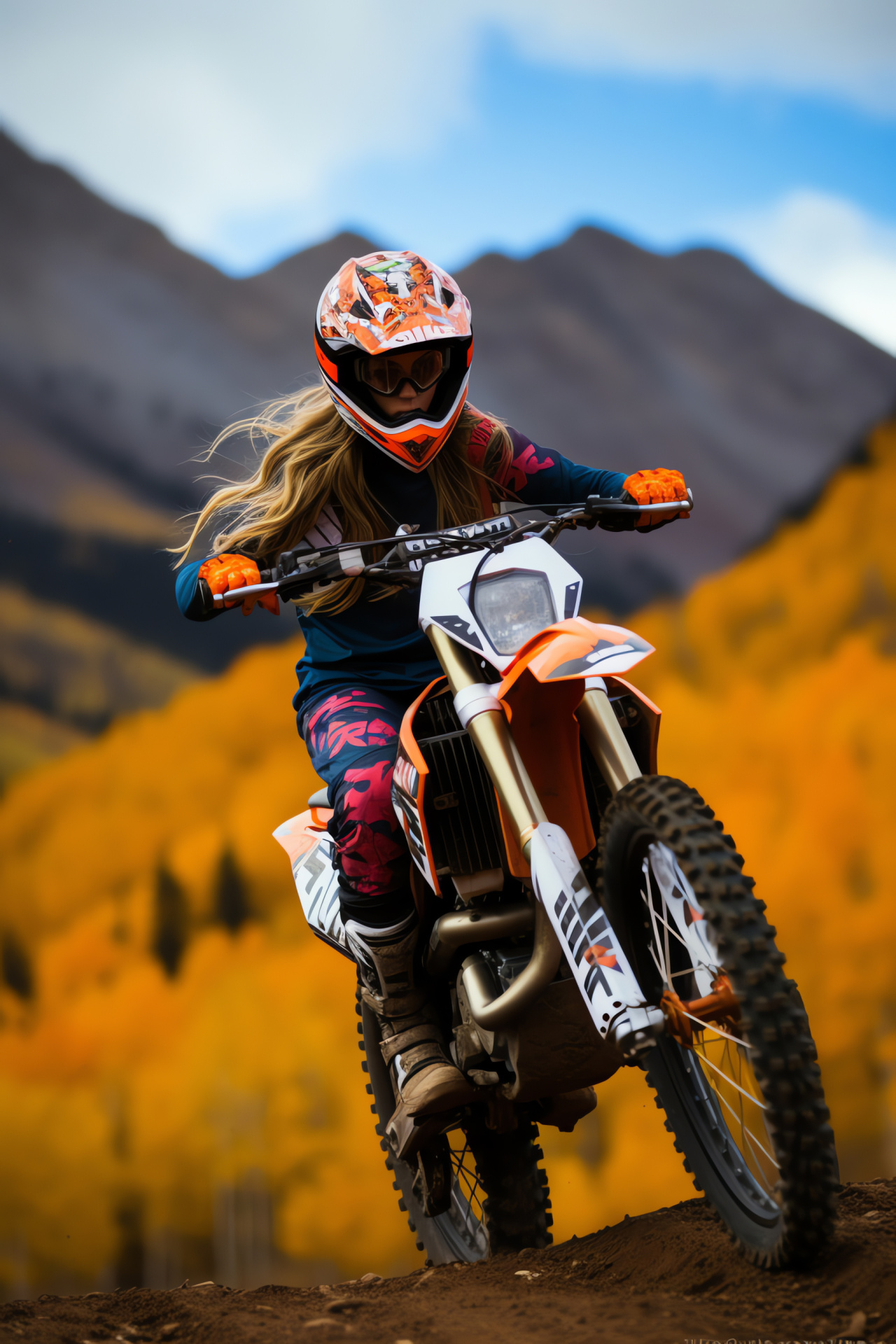 Supercross female riders, Mountain biking, Colorado trails, Off-road mastery, Seasonal motor sports, HD Phone Wallpaper