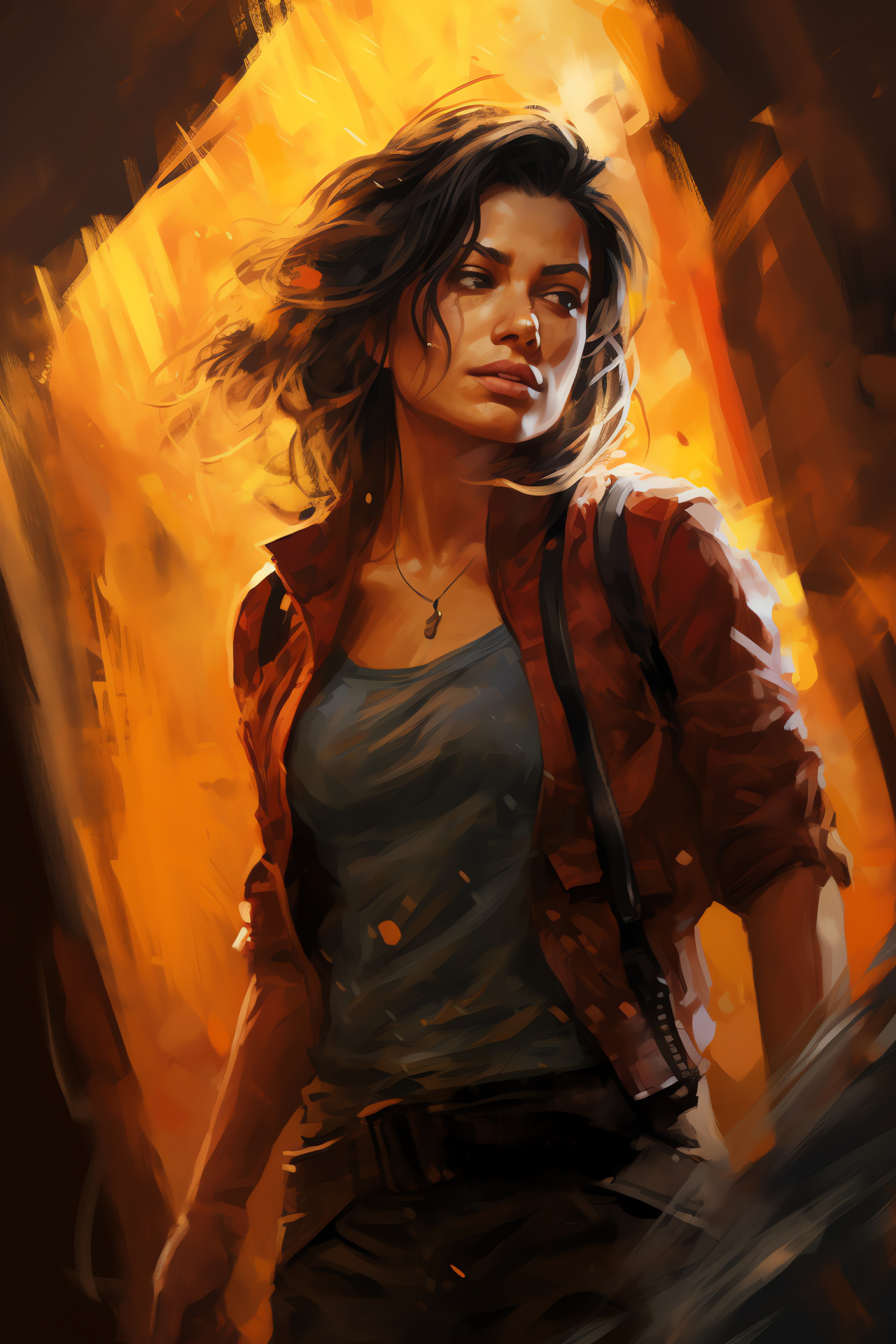 Chloe Frazer Uncharted, Female protagonist, Stealth attire, Redhead appearance, Burglary tool, HD Phone Image