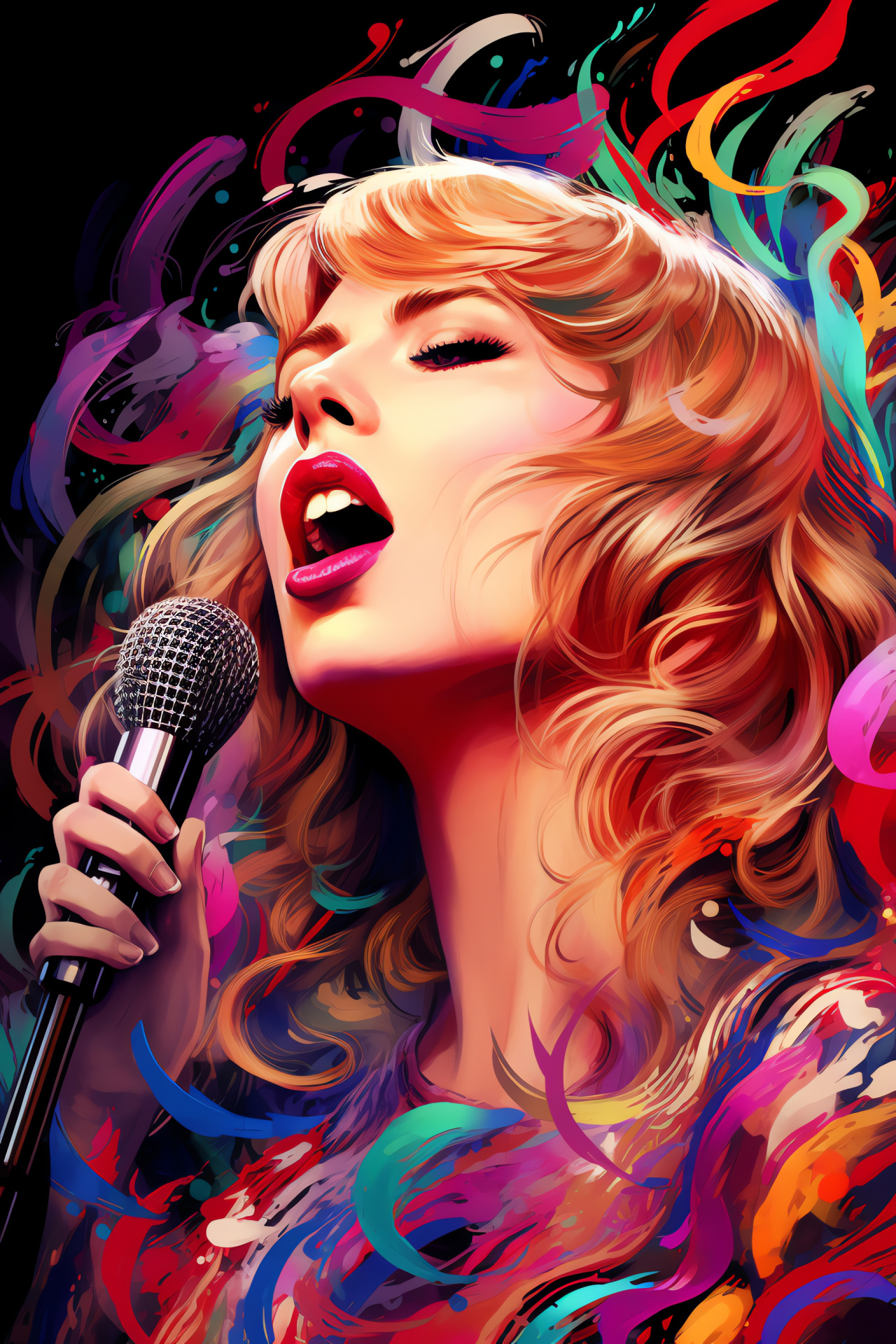 Taylor Swift, Country music artist, Stage performance, Melodic voice, Golden curls, HD Phone Wallpaper