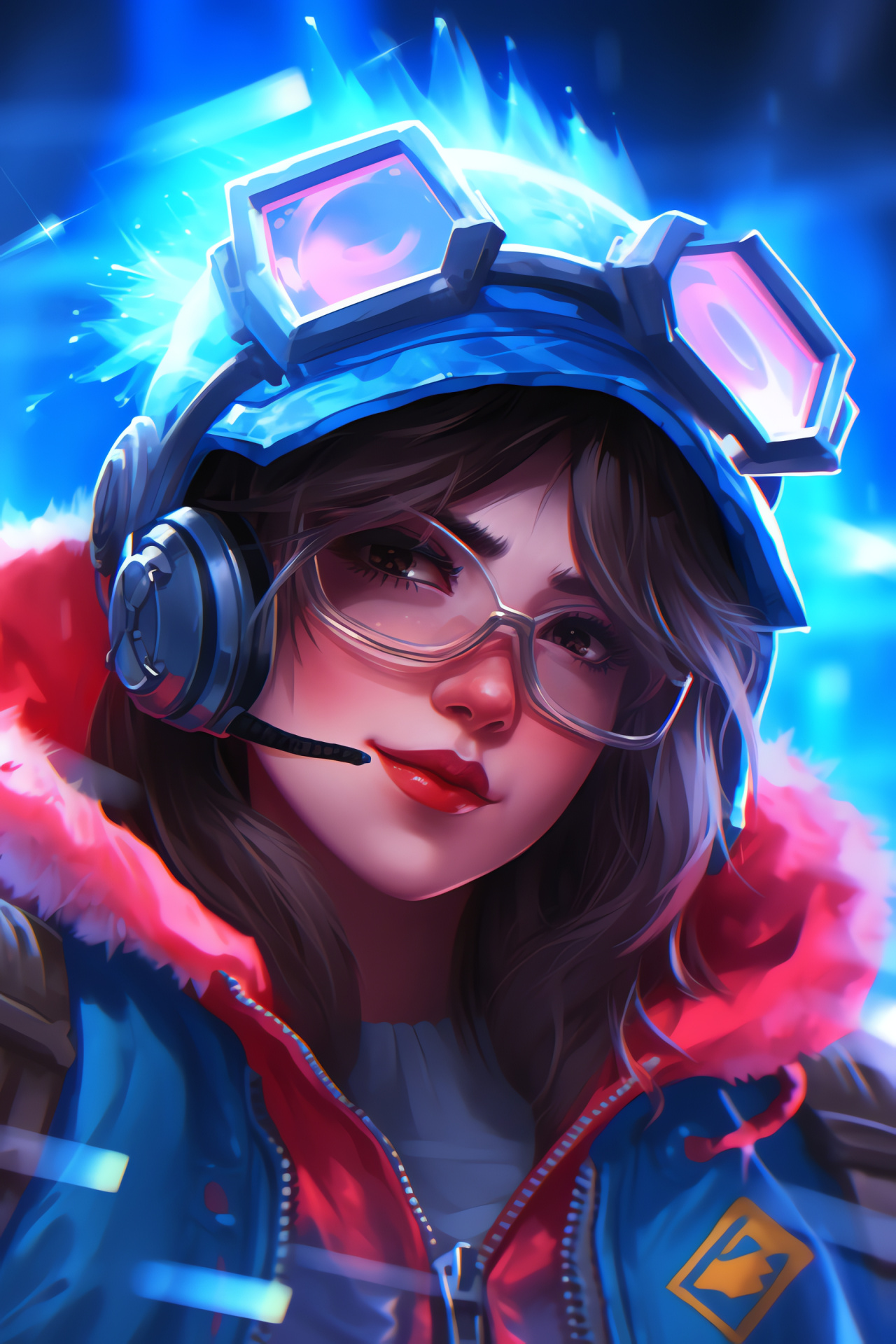 Mei amid Volskaya, Overwatch frost power, Determined stance, Industrial gaming backdrop, Overwatch winter hero, HD Phone Image